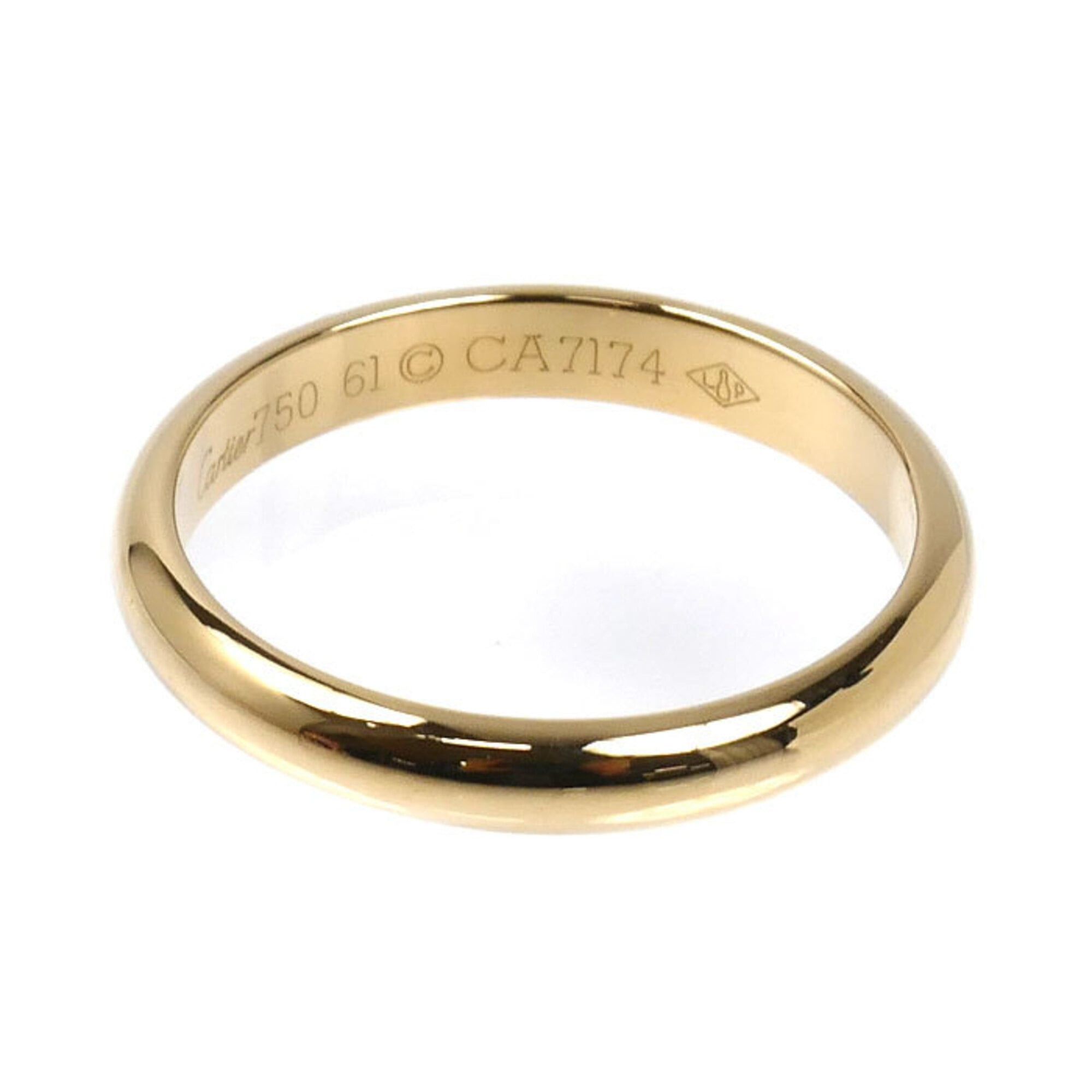 Cartier Cartier 18KYG Yellow Gold 1895 Wedding Ring, Size 61, 4.9g, Men's Size ONE SIZE - 3 Thumbnail