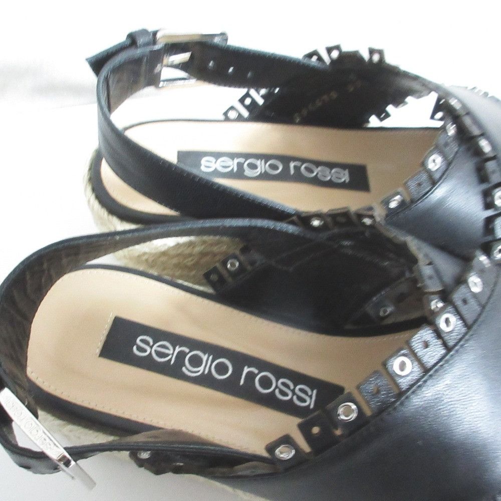 Other Other Sergio Rossi Leather Espadrille Sandals Plant-based Shoes DUTY FREE for USA Size ONE SIZE - 6 Thumbnail