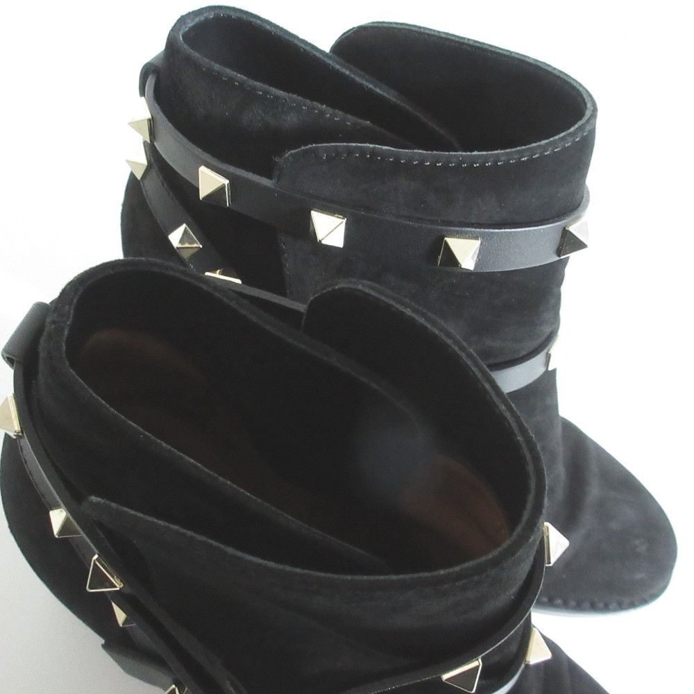 Valentino Valentino Valentino Garavani Rockstud Suede Short Boots Leather Shoes DUTY FREE for USA Size ONE SIZE - 6 Thumbnail