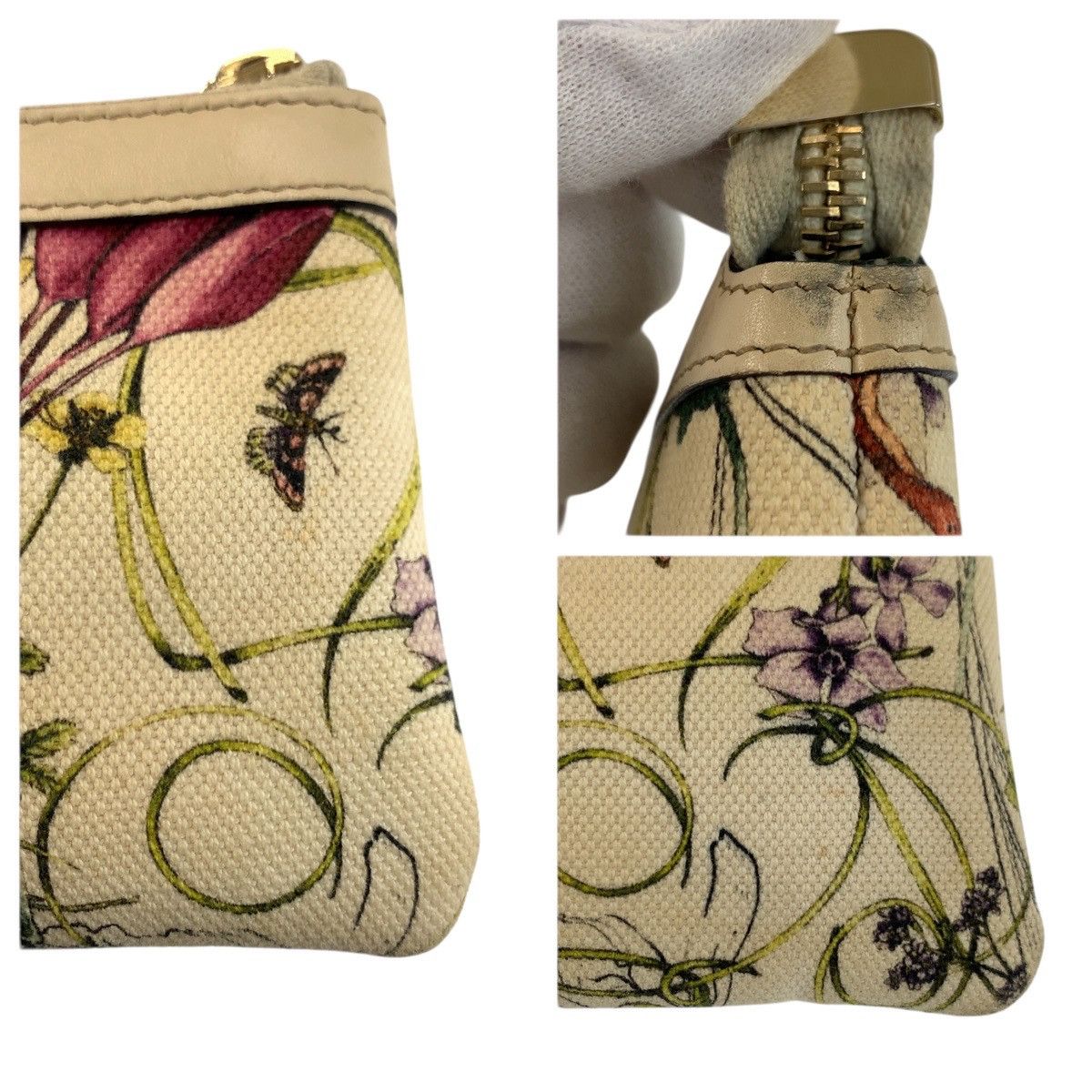 Gucci Gucci Gucci Flora Canvas Pouch Textile Other 282070 DUTY FREE for USA Size ONE SIZE - 7 Thumbnail