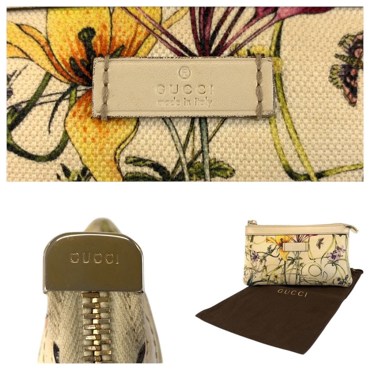Gucci Gucci Gucci Flora Canvas Pouch Textile Other 282070 DUTY FREE for USA Size ONE SIZE - 4 Thumbnail