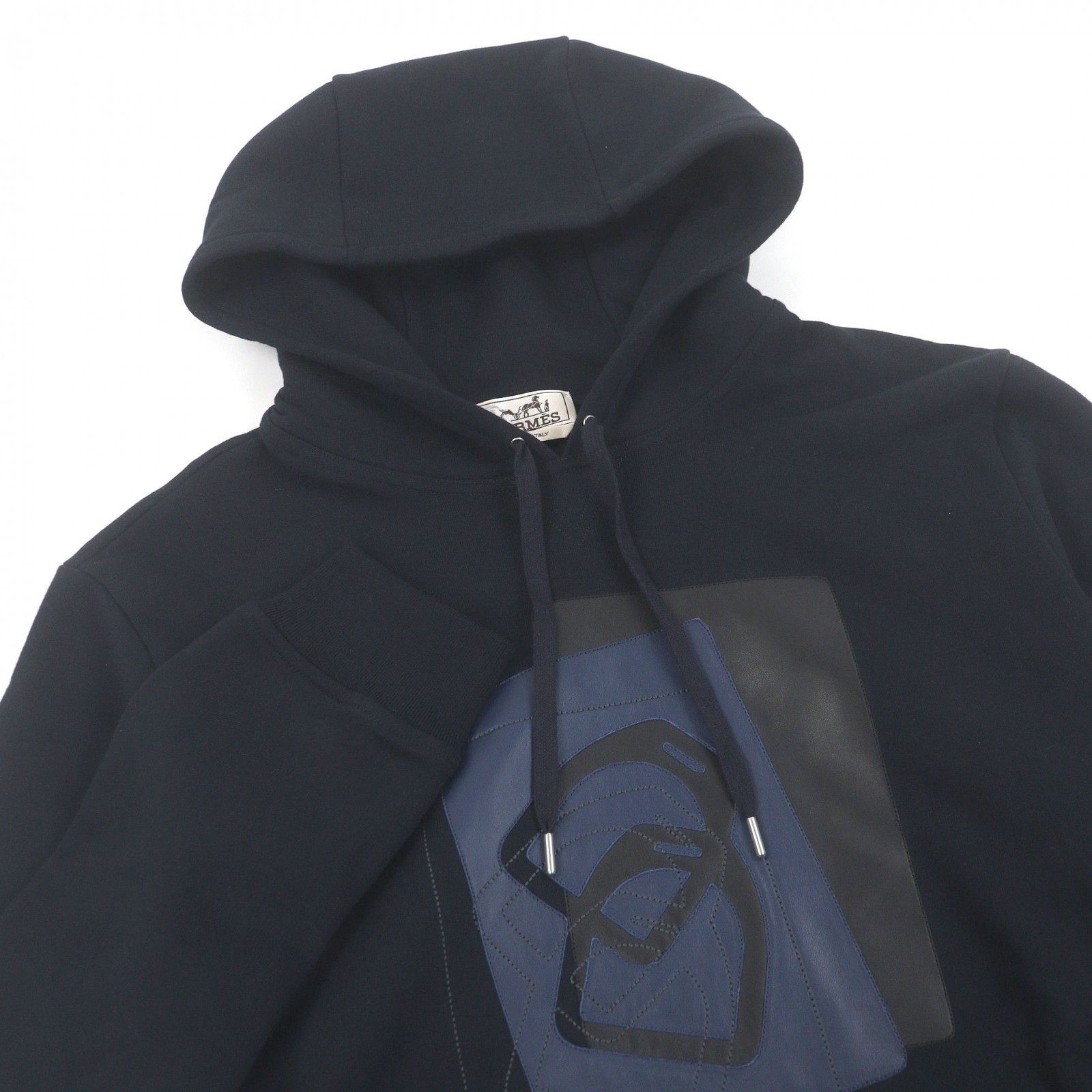 Hermes Hermes Hermes Armored Dekare Cotton Lambskin Hoodie Leather Sweatshirts & Hoodies DUTY FREE for USA Size ONE SIZE - 2 Thumbnail