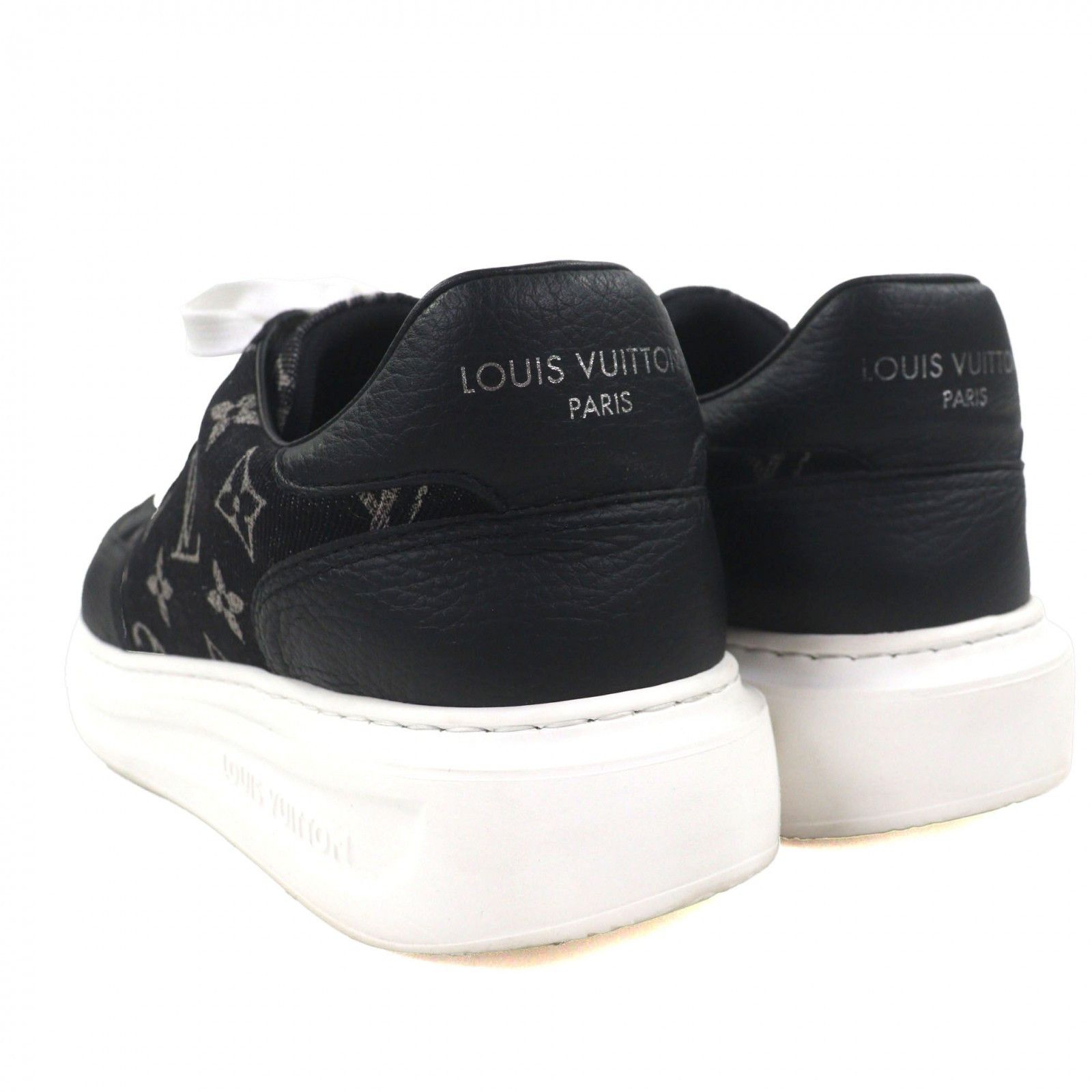 Louis Vuitton Louis Vuitton Louis Vuitton Monogram Denim Low Cut Sneakers Leather Shoes 1ACQL7 DUTY FREE for USA Size ONE SIZE - 3 Thumbnail