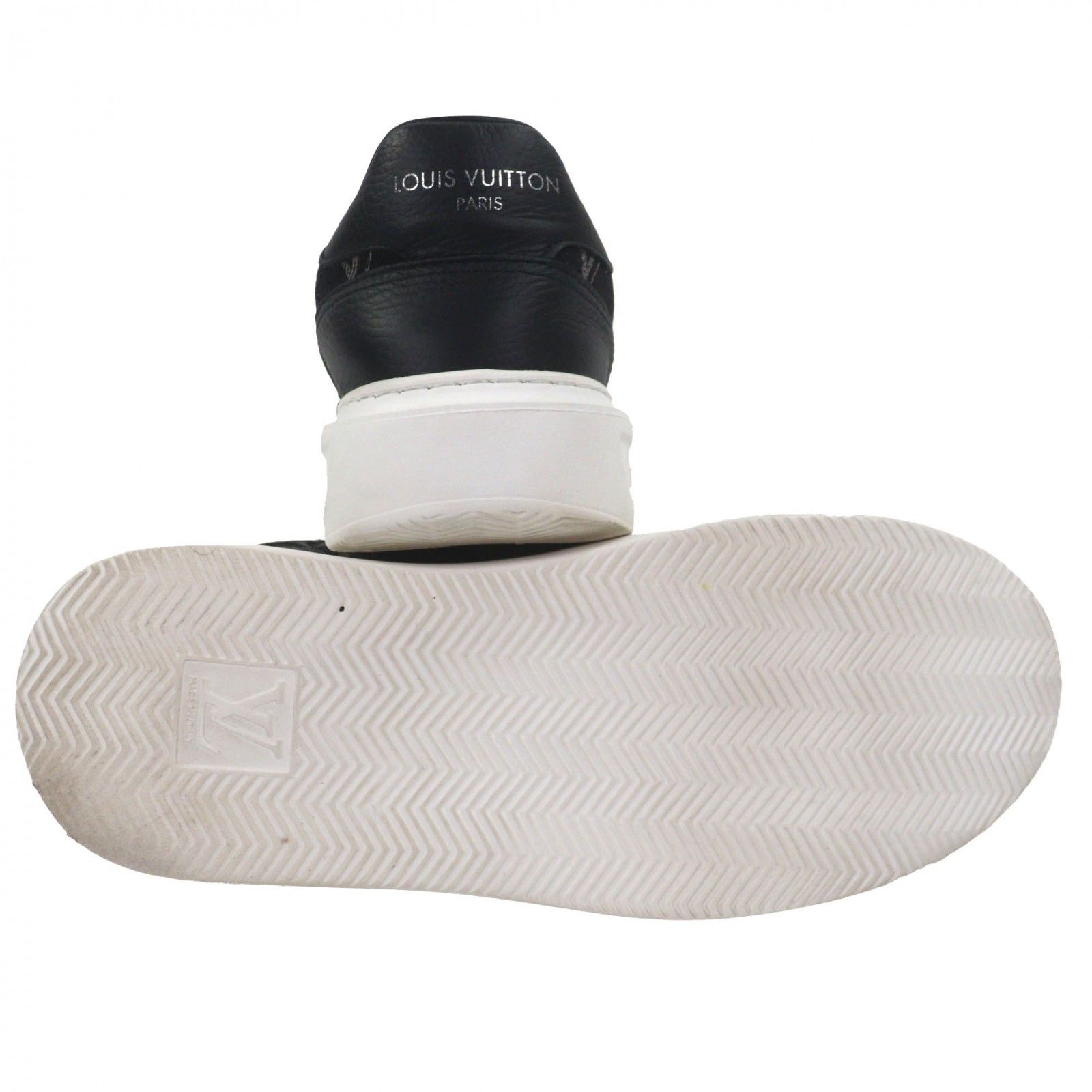 Louis Vuitton Louis Vuitton Louis Vuitton Monogram Denim Low Cut Sneakers Leather Shoes 1ACQL7 DUTY FREE for USA Size ONE SIZE - 4 Thumbnail