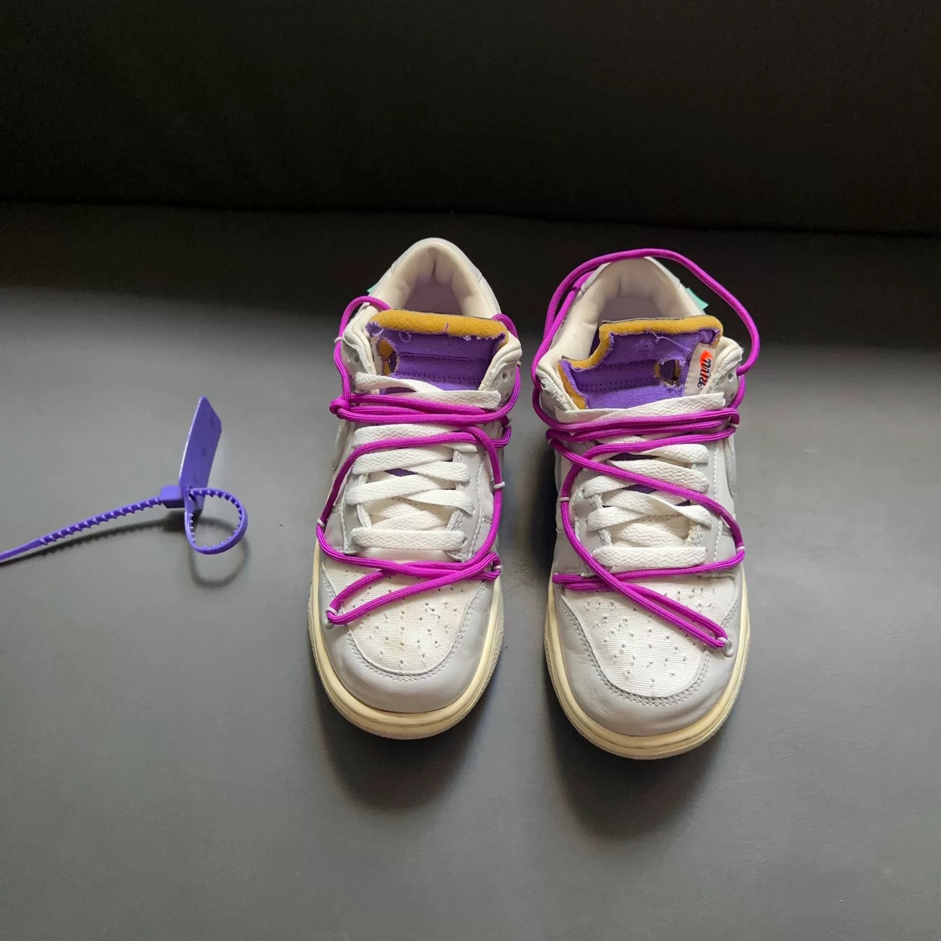 Off-White Off-White Purple Lowtop Sneakers 37 Men Size US 5 / EU 37 - 2 Thumbnail