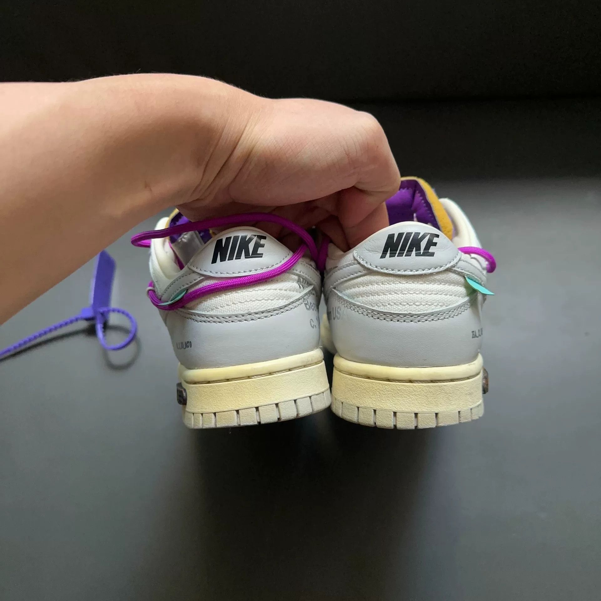 Off-White Off-White Purple Lowtop Sneakers 37 Men Size US 5 / EU 37 - 3 Thumbnail