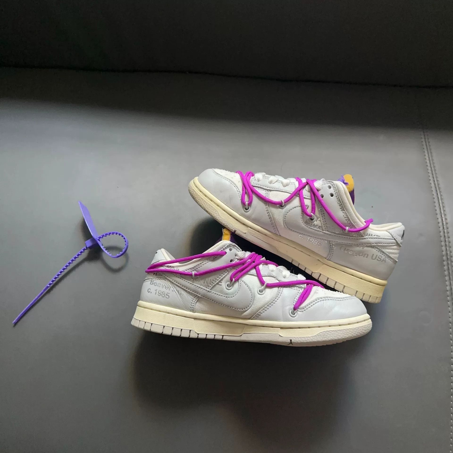 Off-White Off-White Purple Lowtop Sneakers 37 Men Size US 5 / EU 37 - 6 Thumbnail