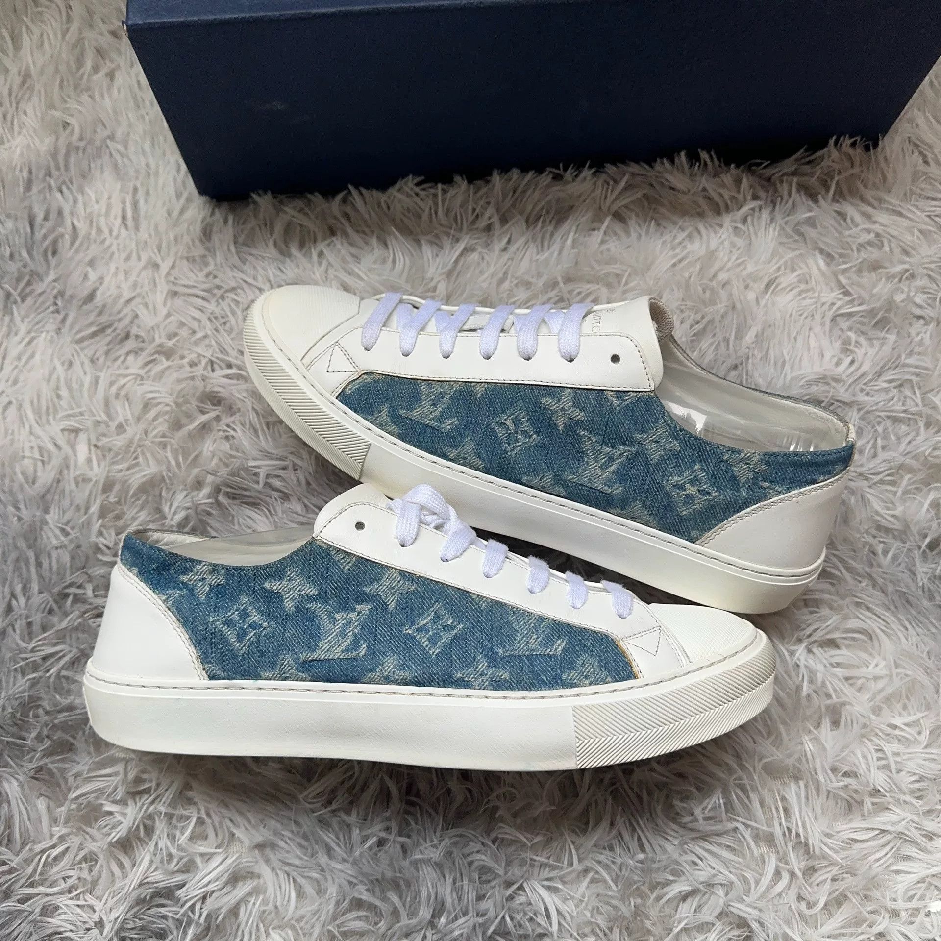 Louis Vuitton Louis Vuitton Denim Lowtop Sneakers 7.5 Men Size US 7.5 / EU 40-41 - 5 Thumbnail