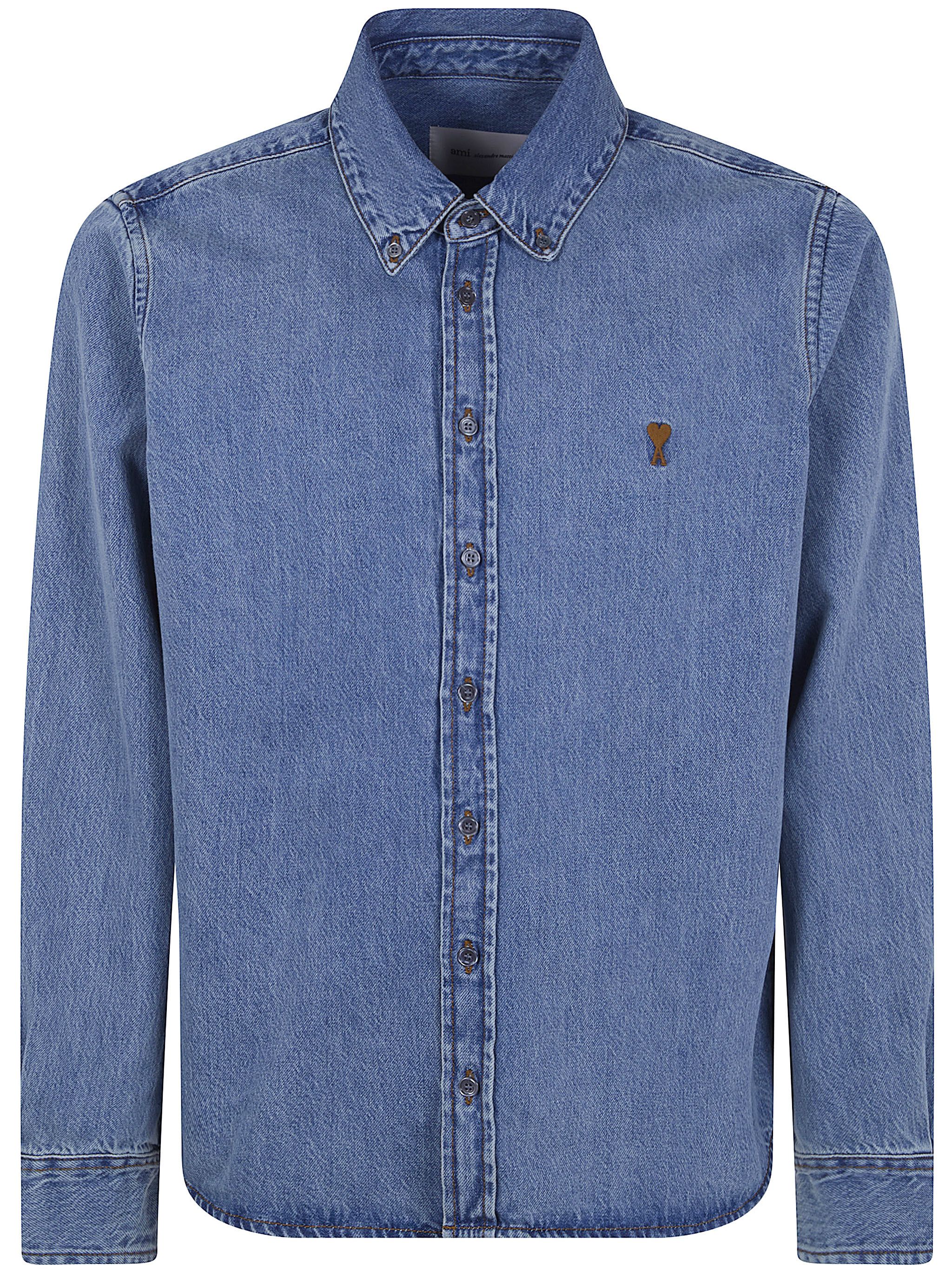 AMI CONTRASTED "AMI DE COEUR" SHIRT Size US L / EU 52-54 / 3 - 6 Thumbnail