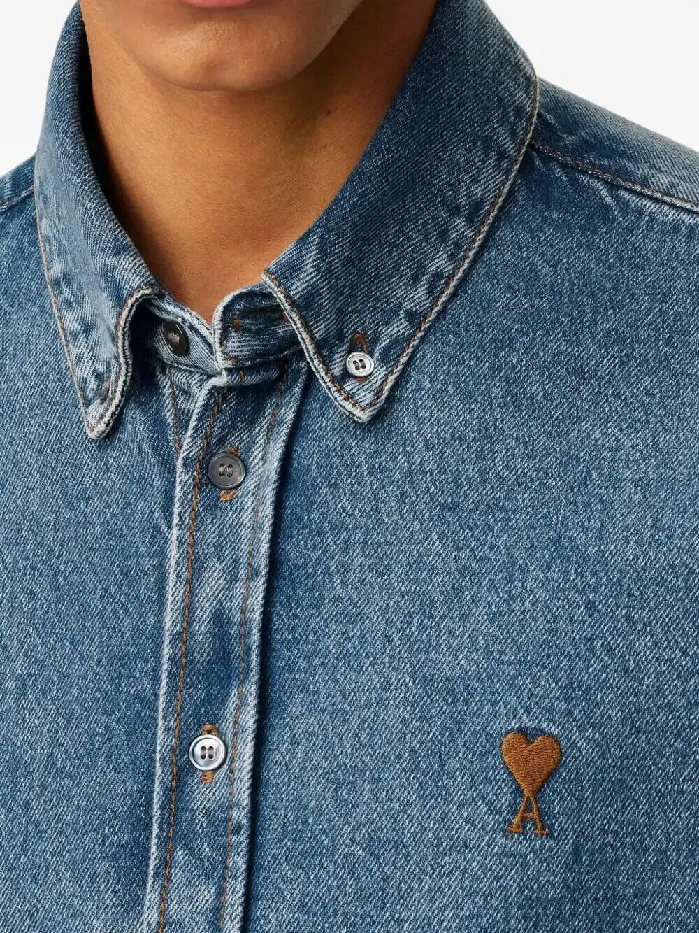 AMI CONTRASTED "AMI DE COEUR" SHIRT Size US M / EU 48-50 / 2 - 5 Thumbnail