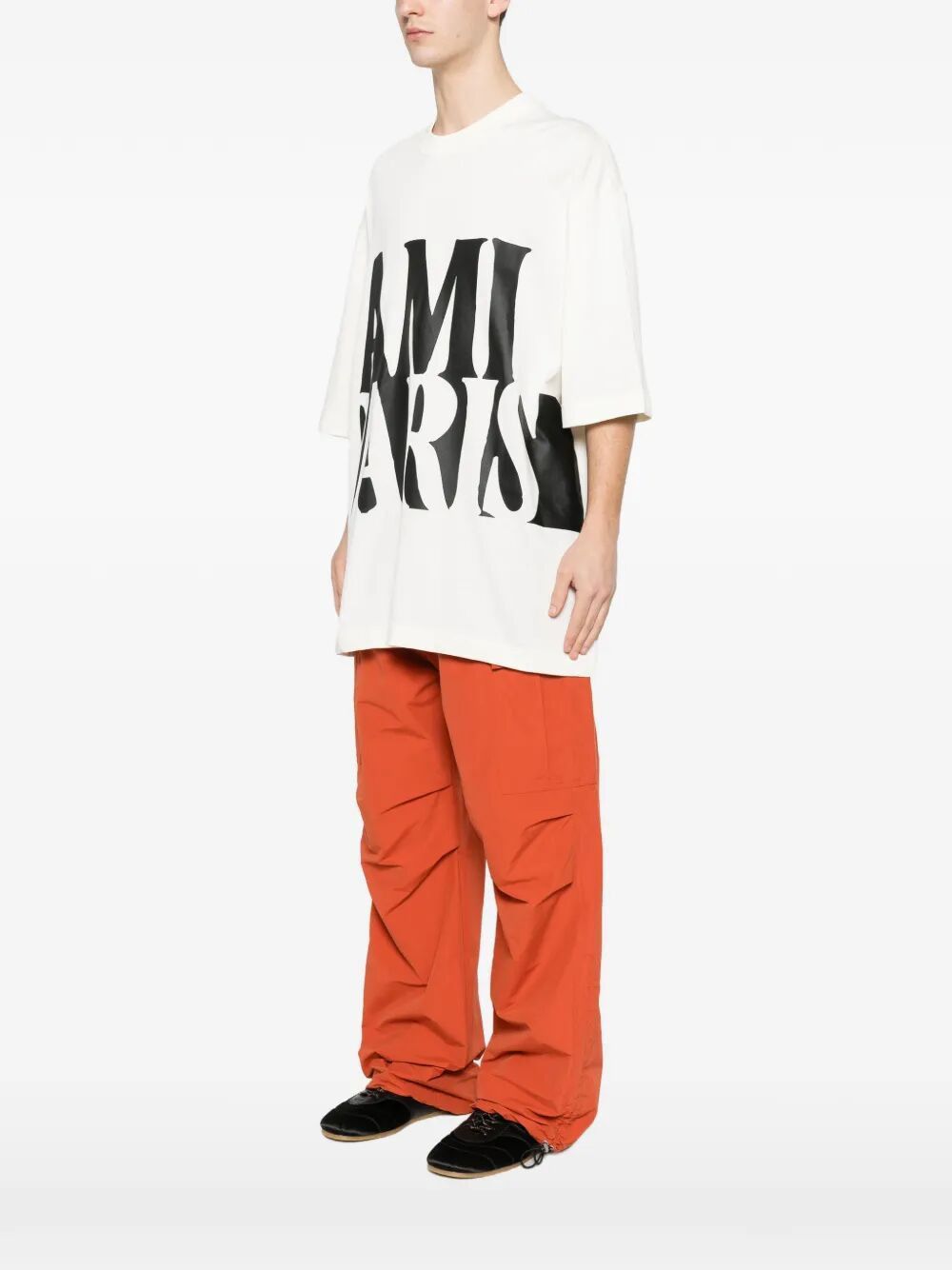 AMI OVERSIZE FIT SHORT SLEEVES TEESHIRT WITH "AMI PARIS" PRINT Size US L / EU 52-54 / 3 - 3 Thumbnail