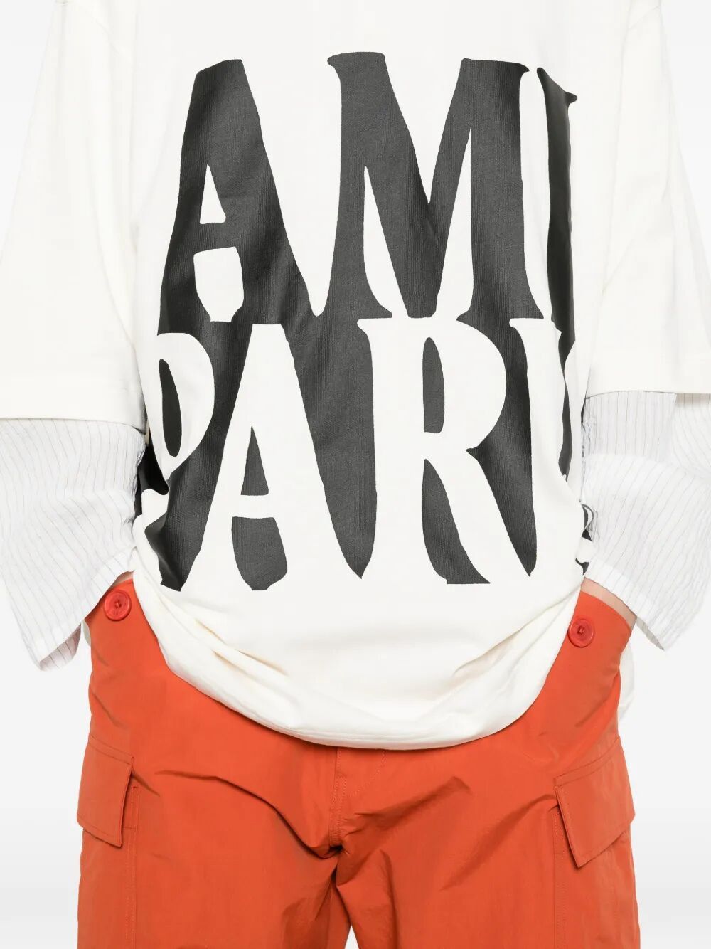 AMI OVERSIZE FIT SHORT SLEEVES TEESHIRT WITH "AMI PARIS" PRINT Size US L / EU 52-54 / 3 - 4 Thumbnail
