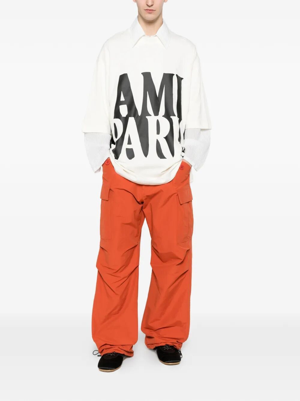 AMI OVERSIZE FIT SHORT SLEEVES TEESHIRT WITH "AMI PARIS" PRINT Size US M / EU 48-50 / 2 - 5 Thumbnail