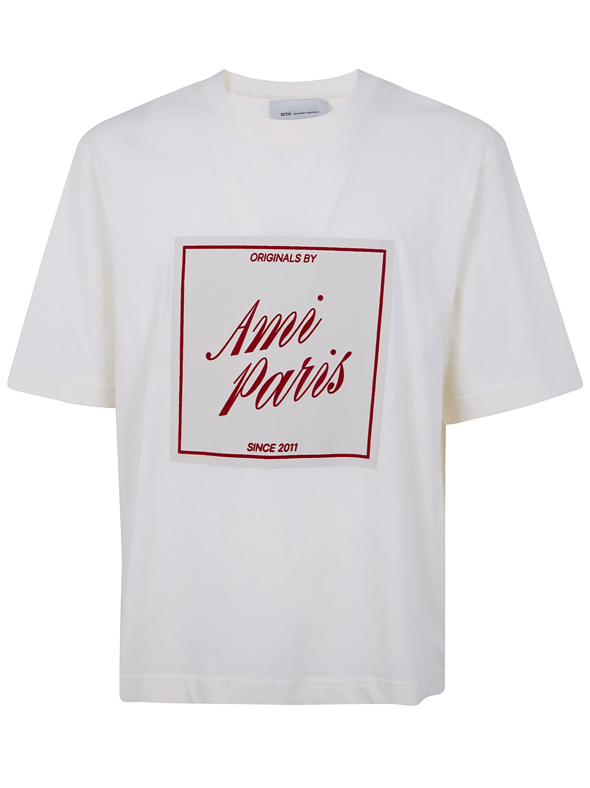 AMI BOXY FIT SHORT SLEEVES TEEHISRT WITH SIGNATURE PRINT AT FRONT Size US XL / EU 56 / 4 - 6 Thumbnail