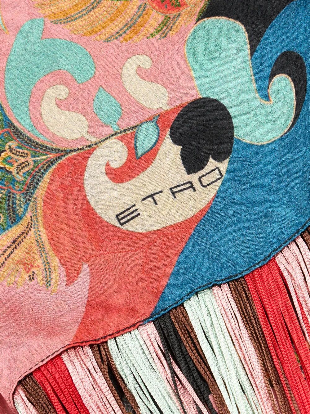 Etro FOULARD WITH FRINGE 50X50 Size ONE SIZE - 2 Thumbnail
