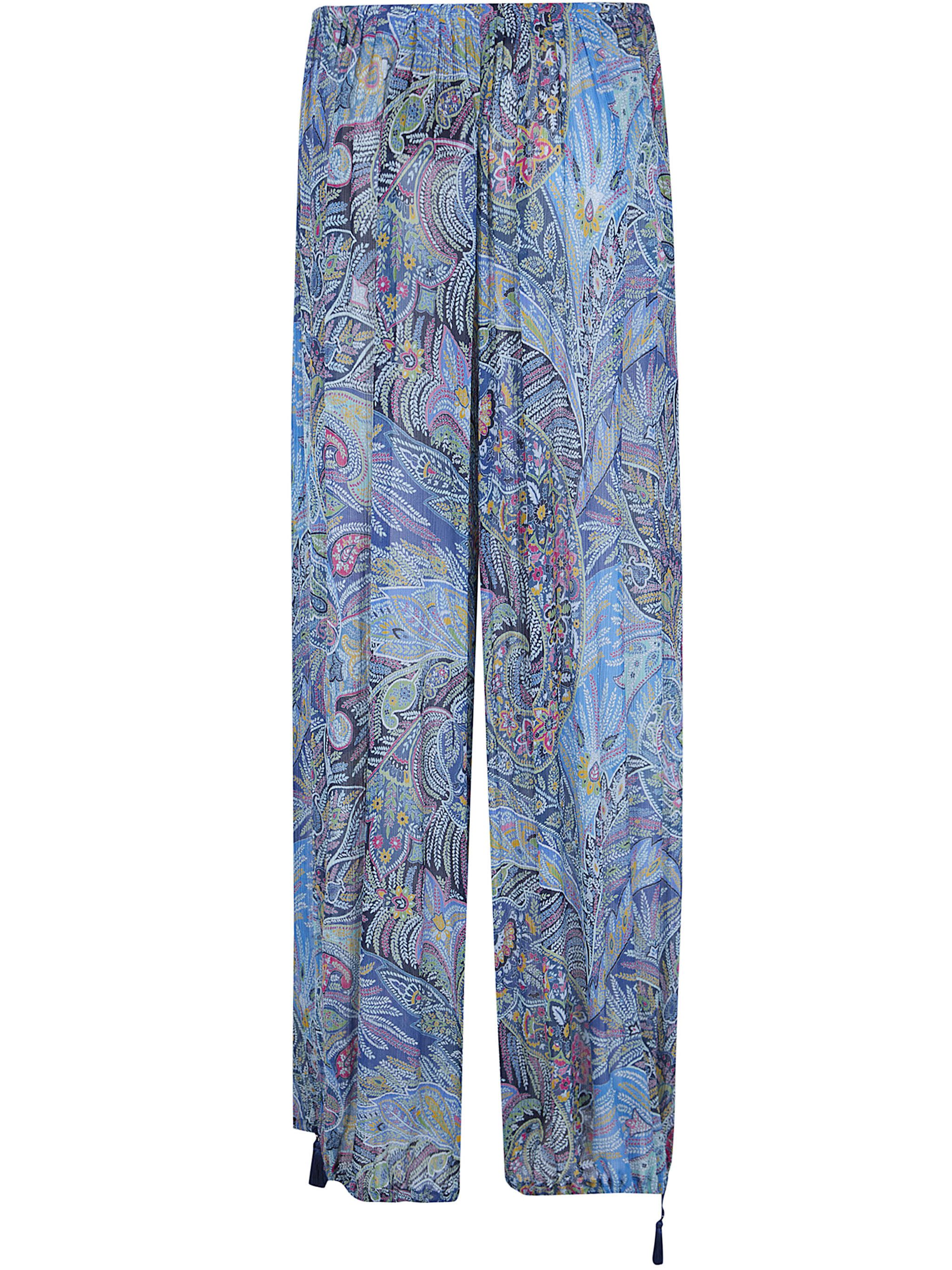 Etro WOMEN`S WIDE TROUSERS WITH TASSELS Size 28" / US 6 / IT 42 - 2 Thumbnail