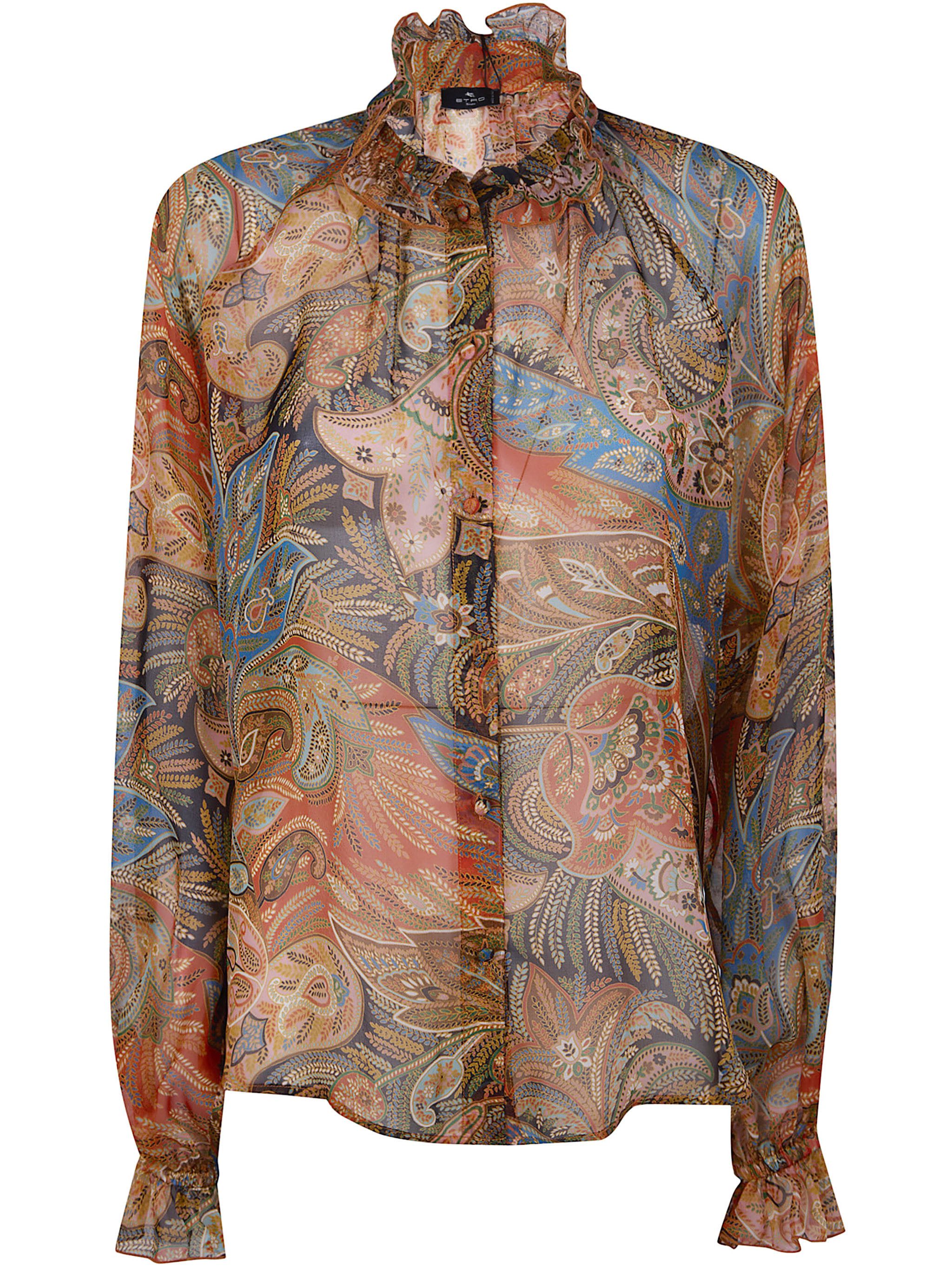 Etro SHIRT WITH FRILL ON THE COLLAR Size M / US 6-8 / IT 42-44 - 6 Thumbnail
