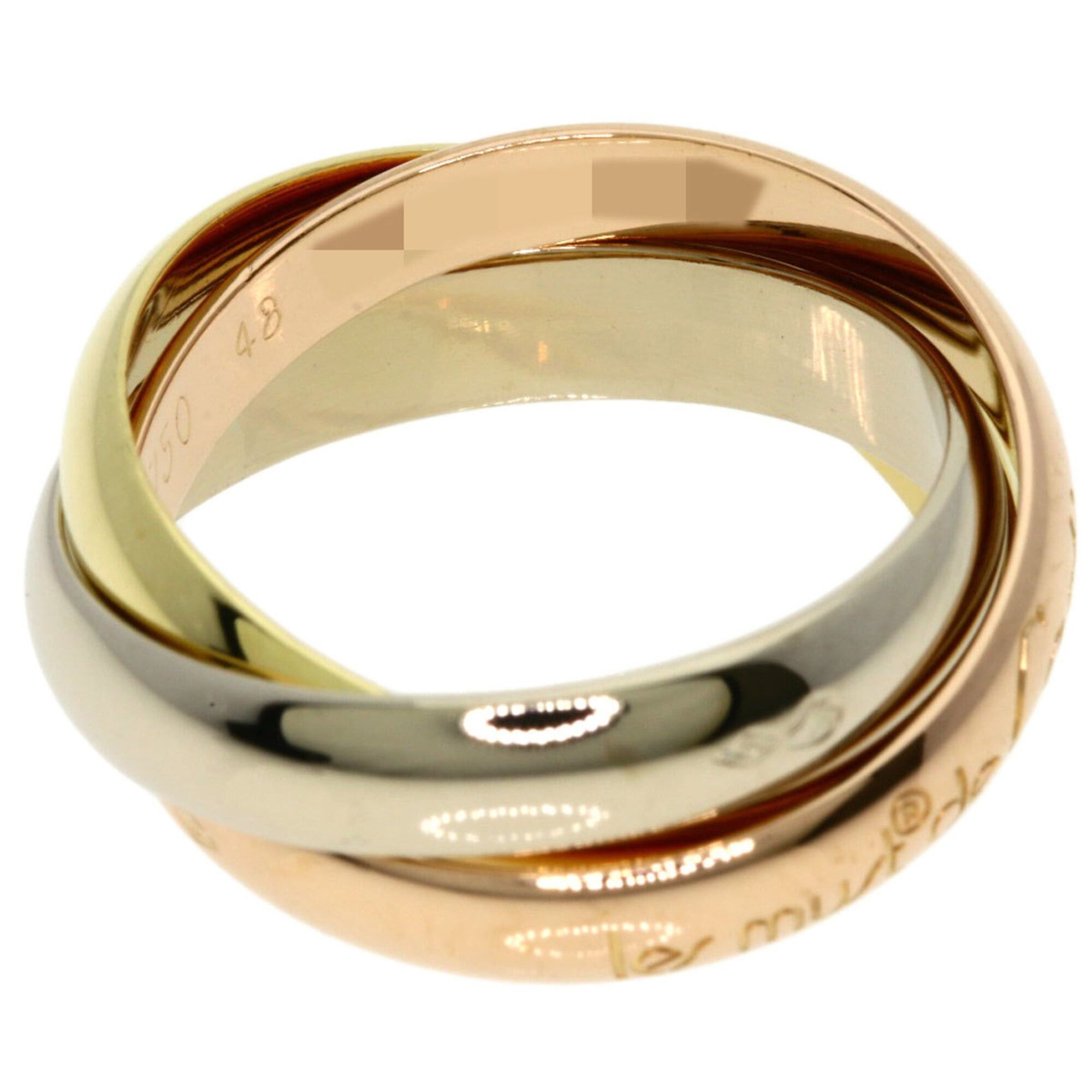 Cartier Cartier Trinity #48 Ring, 18K Yellow Gold/18KPG/18KWG, Women's Size ONE SIZE - 3 Thumbnail