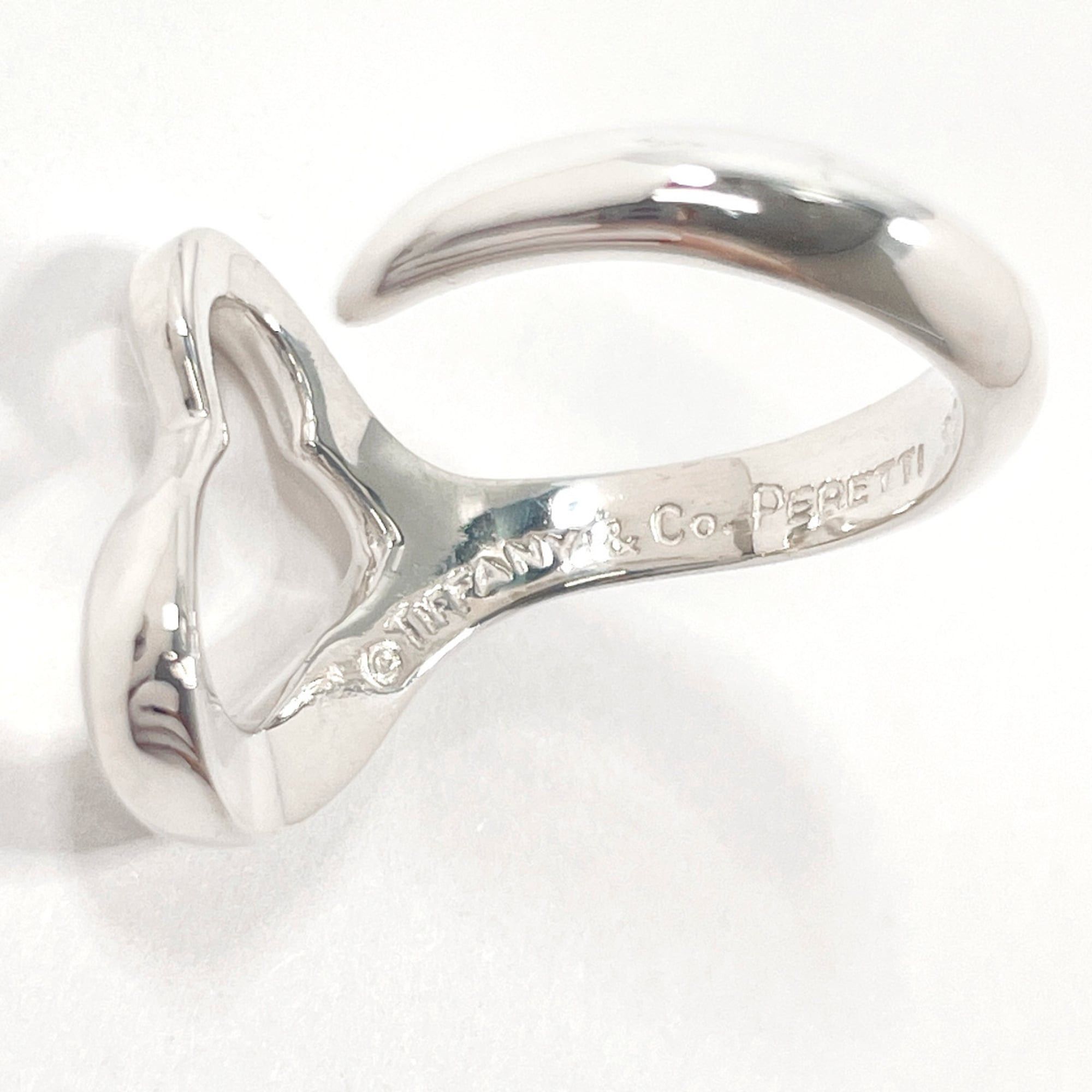 Tiffany & Co. TIFFANY&Co. Tiffany Open Heart Elsa Peretti Ring, Sterling Silver 925, Size 9, Silver, Women's Size ONE SIZE - 3 Thumbnail