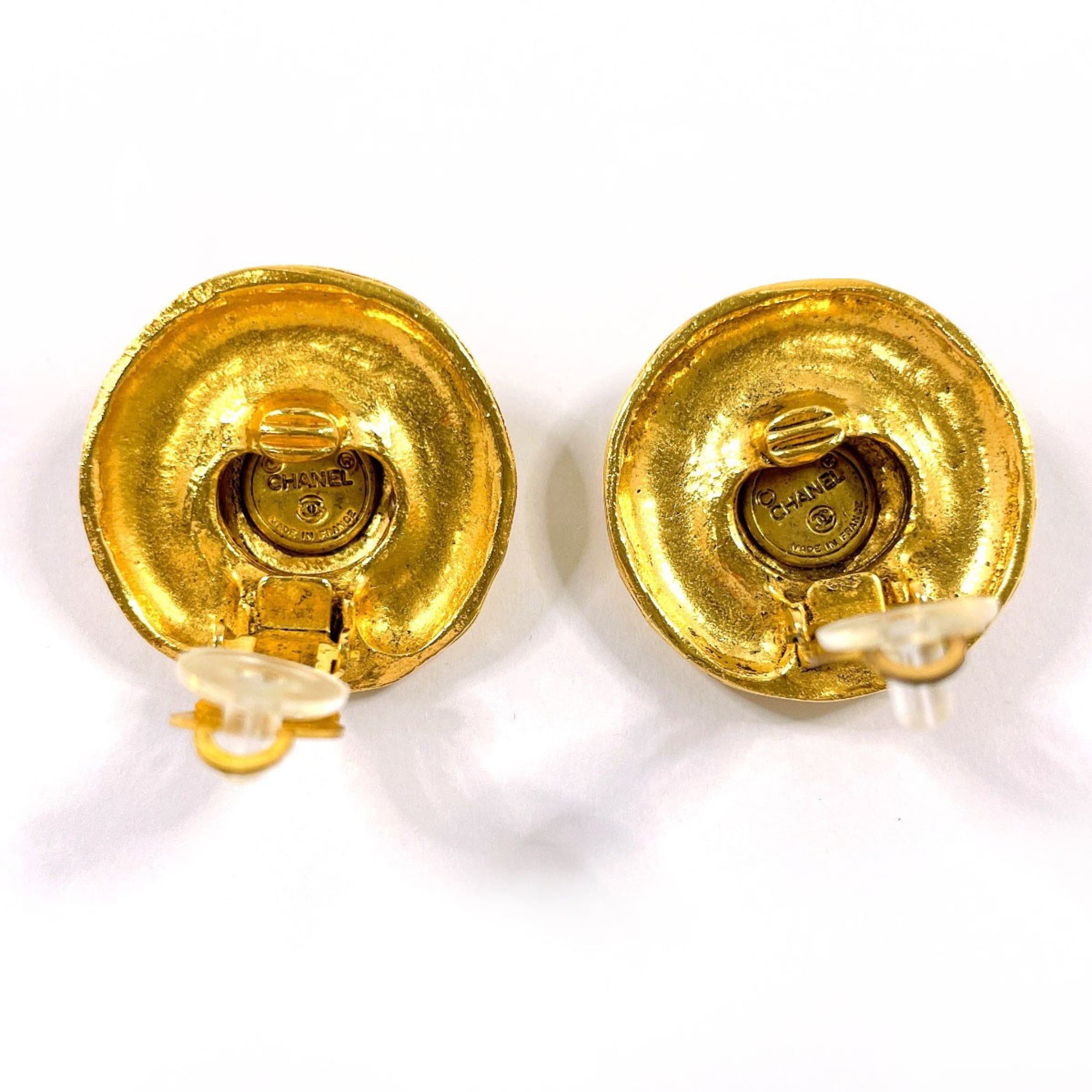 Chanel CHANEL Logo Vintage Earrings, Metal, Gold, Women's Size ONE SIZE - 3 Thumbnail
