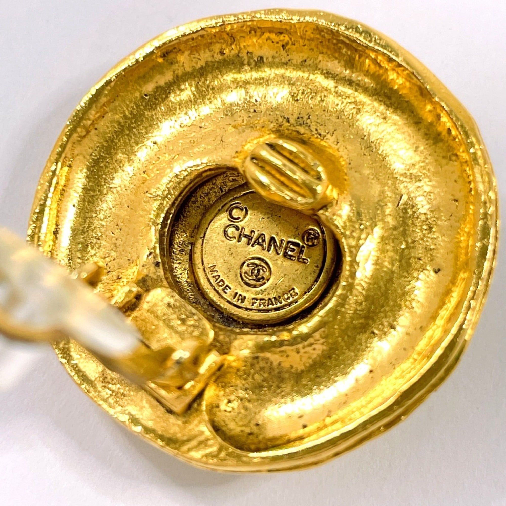Chanel CHANEL Logo Vintage Earrings, Metal, Gold, Women's Size ONE SIZE - 4 Thumbnail