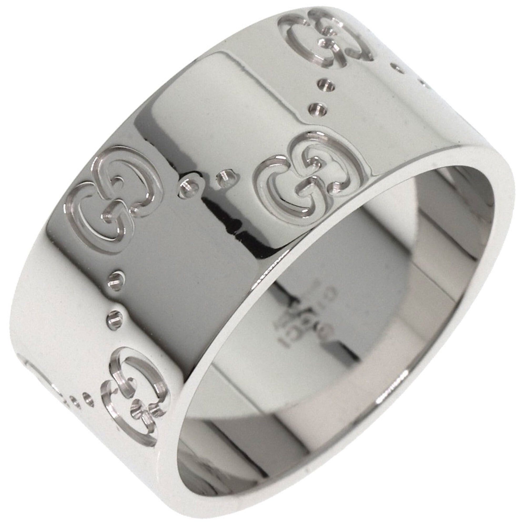 Gucci Gucci GG Icon Wide #13 Ring, 18K White Gold, Women's GUCCI Size ONE SIZE - 2 Thumbnail