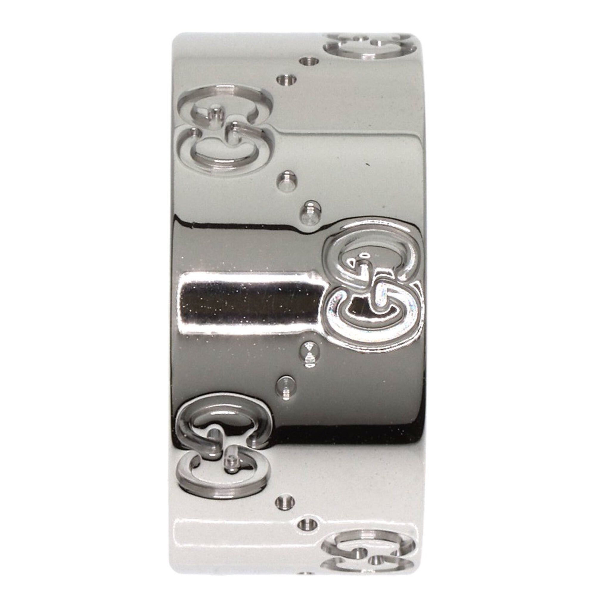 Gucci Gucci GG Icon Wide #13 Ring, 18K White Gold, Women's GUCCI Size ONE SIZE - 3 Thumbnail