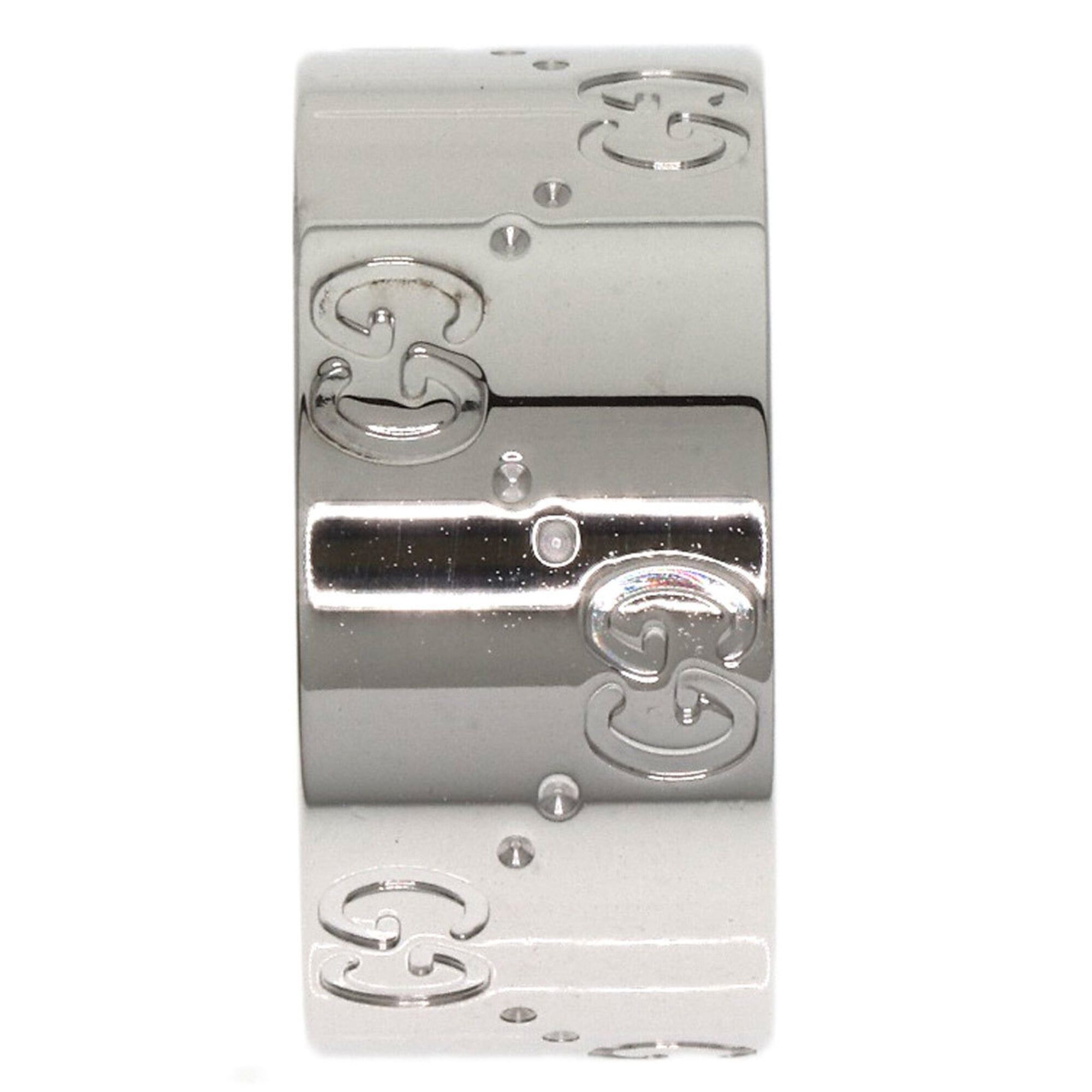 Gucci Gucci GG Icon Wide #13 Ring, 18K White Gold, Women's GUCCI Size ONE SIZE - 3 Thumbnail