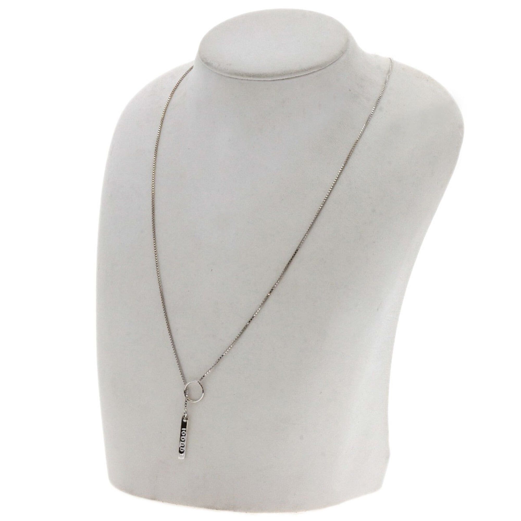Gucci Gucci Lariat Necklace 18K White Gold Women's GUCCI Size ONE SIZE - 4 Thumbnail