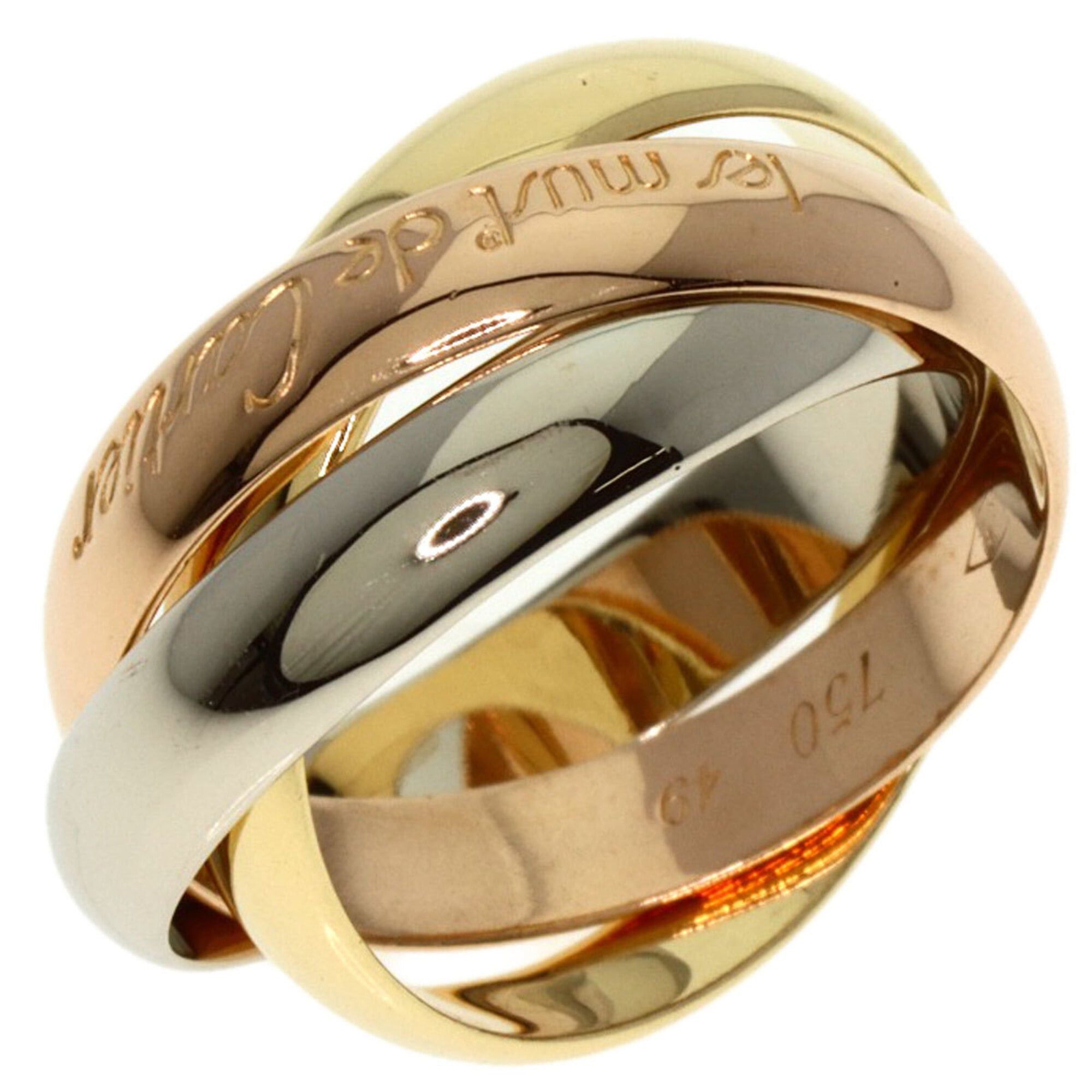 Cartier Cartier Trinity #49 Ring, 18K Yellow Gold/18K White Pink Gold, Women's, CARTIER Size ONE SIZE - 2 Thumbnail