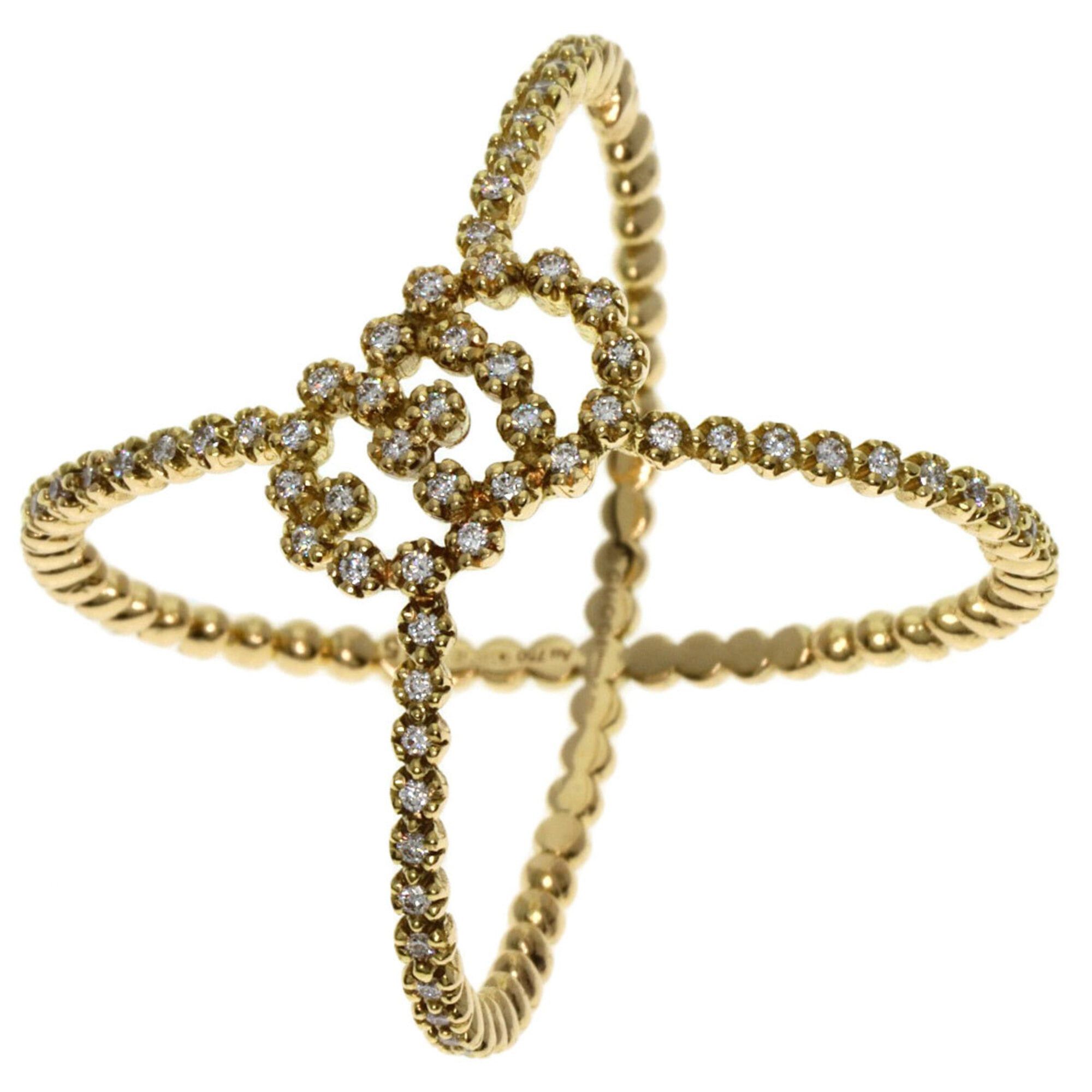 Gucci Gucci GG Running Diamond Ring #15 18K Yellow Gold Women's GUCCI Size ONE SIZE - 2 Thumbnail