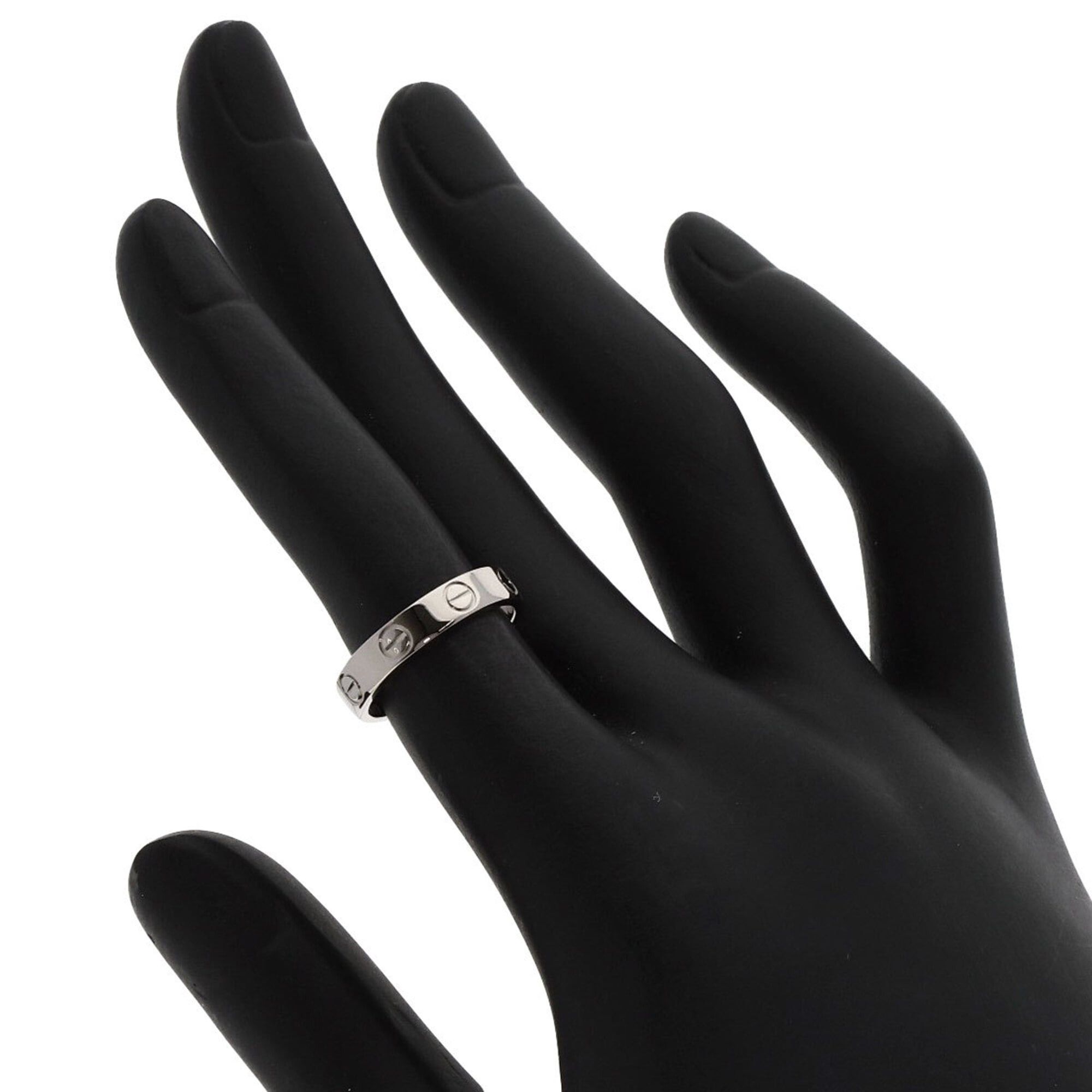 Cartier Cartier Mini Love Ring #47, 18K White Gold, Women's Ring, CARTIER Size ONE SIZE - 5 Thumbnail