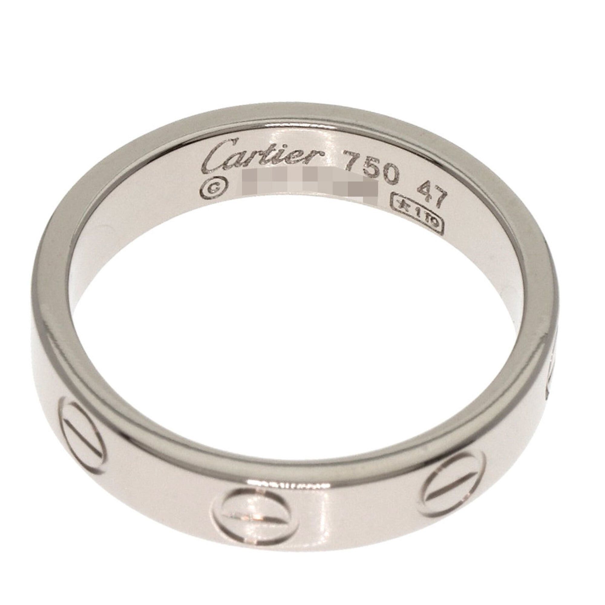 Cartier Cartier Mini Love Ring #47, 18K White Gold, Women's Ring, CARTIER Size ONE SIZE - 4 Thumbnail
