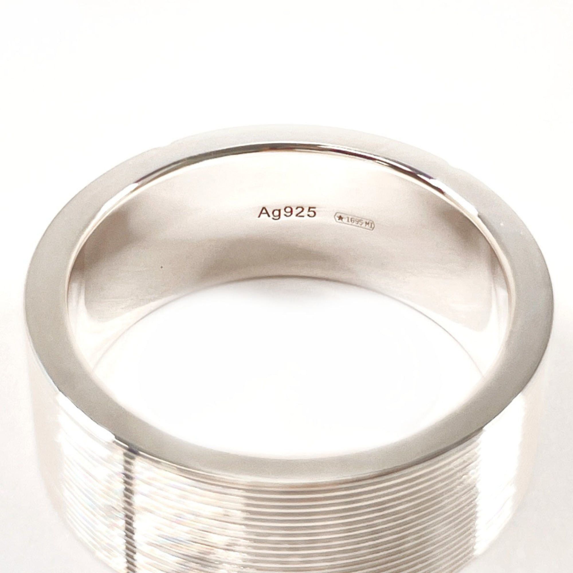 Gucci GUCCI logo ring, sterling silver (925), size 15.5cm, men's. Size ONE SIZE - 3 Thumbnail