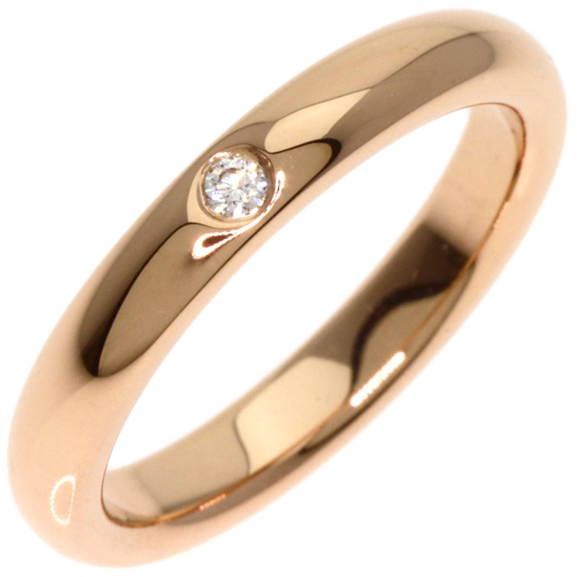Tiffany & Co. Tiffany & Co. Stacking Band Ring, 1P Diamond, 18K Pink Gold, Women's Ring. Size ONE SIZE - 2 Thumbnail