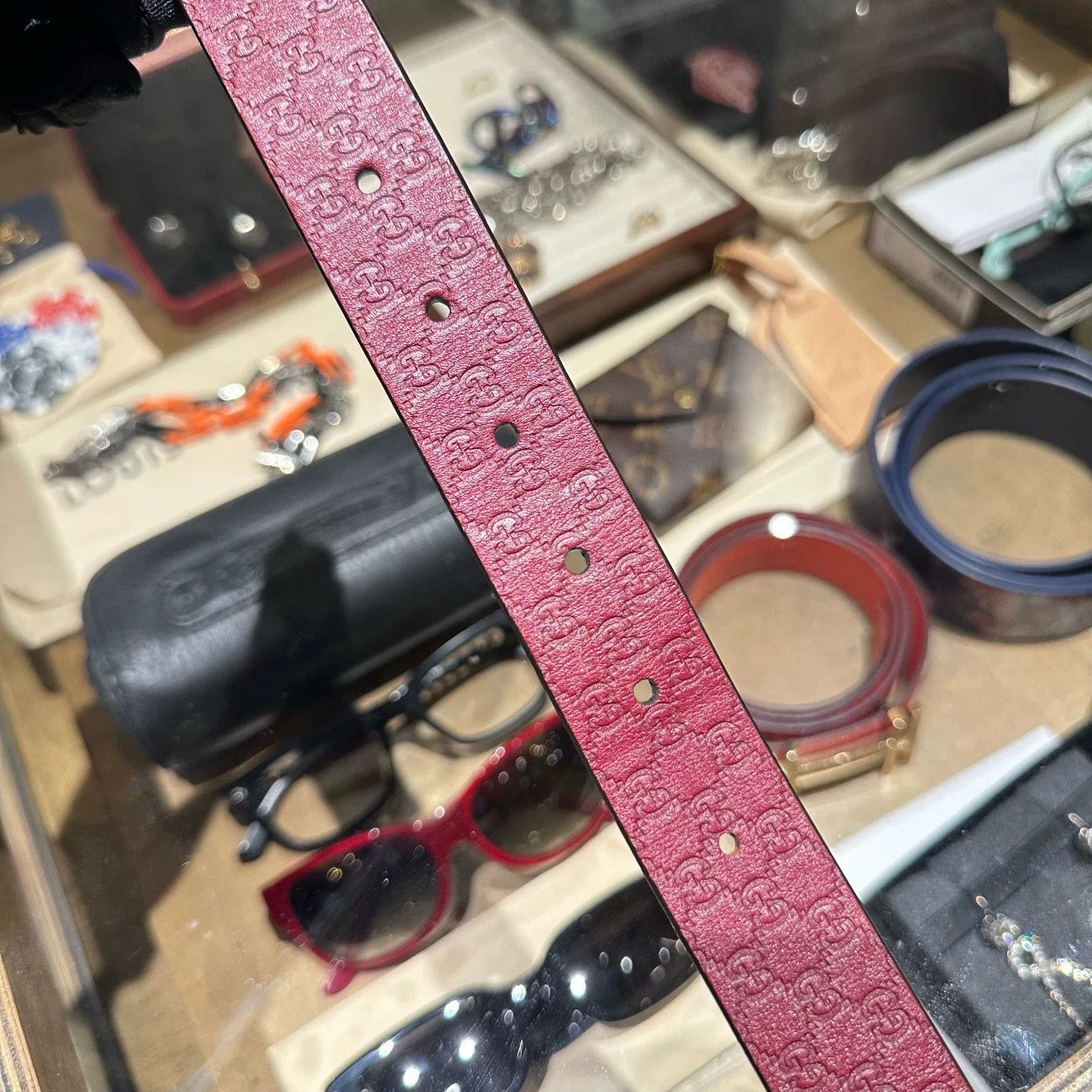 Gucci Gucci Red Belt 2XL Men Size ONE SIZE - 4 Thumbnail