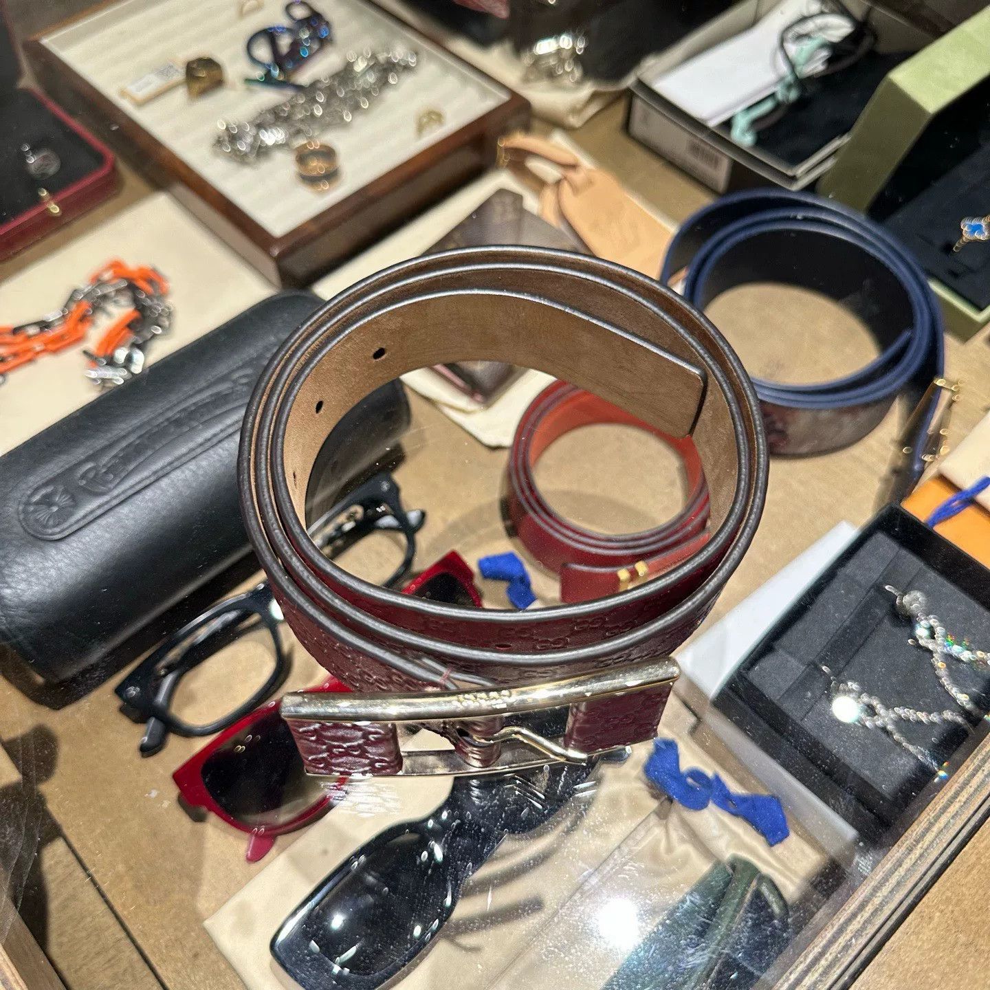 Gucci Gucci Red Belt 2XL Men Size ONE SIZE - 2 Thumbnail
