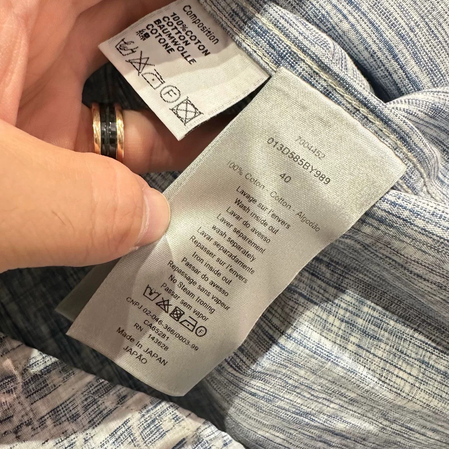 Dior Dior Retro Denim Blue Shirt 40 Men Size US M / EU 48-50 / 2 - 7 Thumbnail