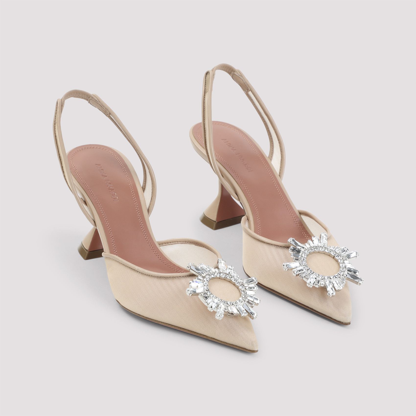 Amina Muaddi Amina Muaddi Begum Mesh 70 Sling Mules Size US 6 / IT 36 - 3 Thumbnail