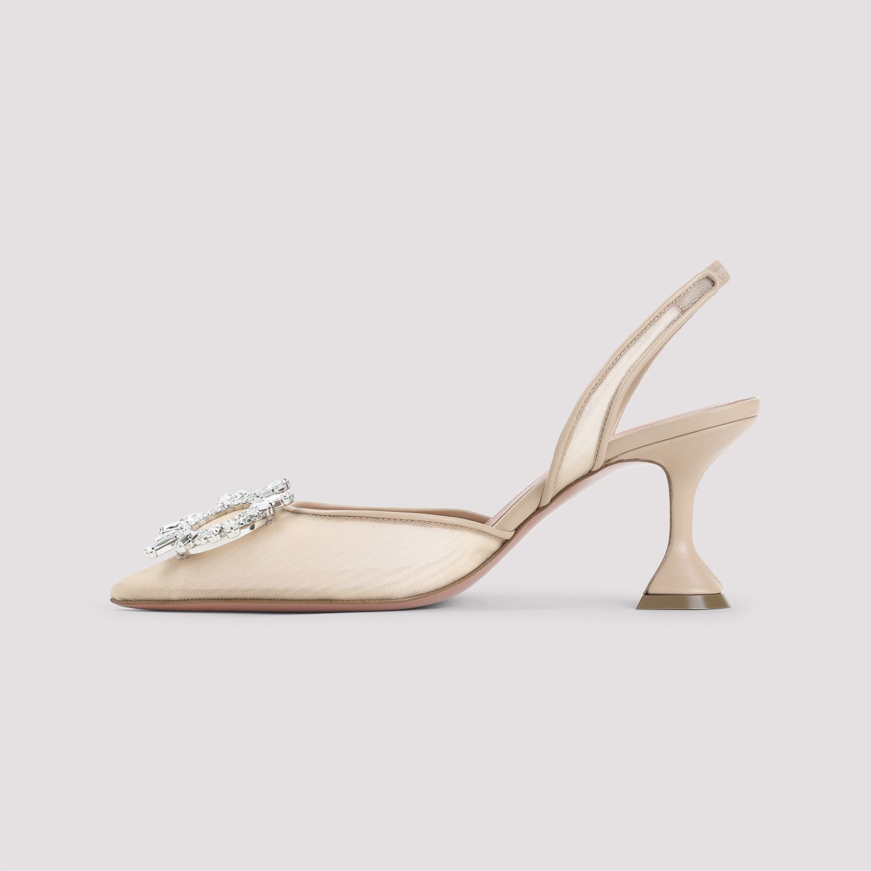 Amina Muaddi Amina Muaddi Begum Mesh 70 Sling Mules Size US 7 / IT 37 - 2 Thumbnail