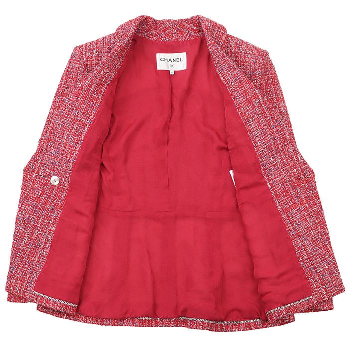Chanel Chanel Chanel Tweed Tailored Jacket Textile Outerwear P60790 DUTY FREE for USA Size ONE SIZE - 8 Thumbnail