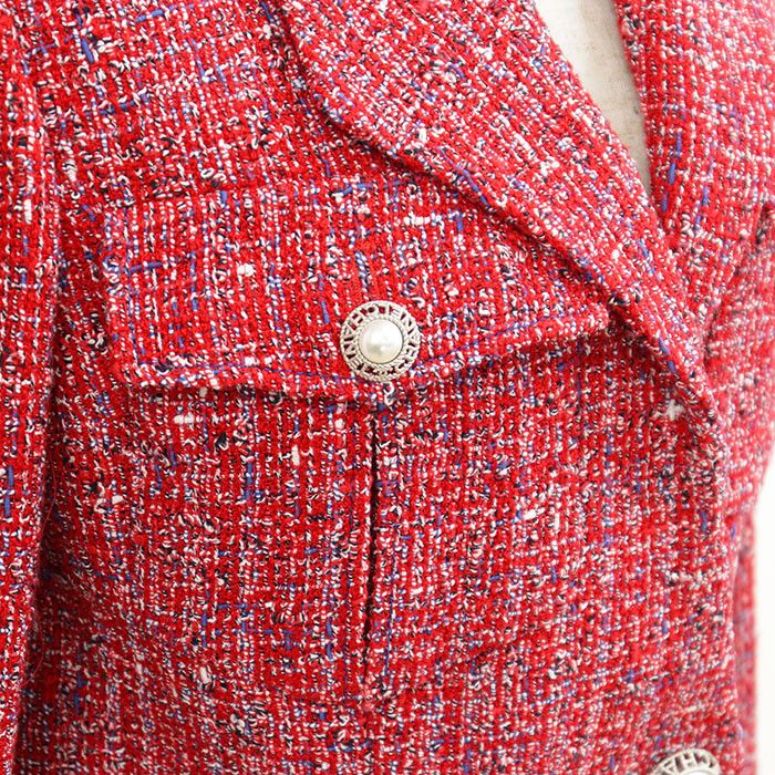 Chanel Chanel Chanel Tweed Tailored Jacket Textile Outerwear P60790 DUTY FREE for USA Size ONE SIZE - 12 Thumbnail