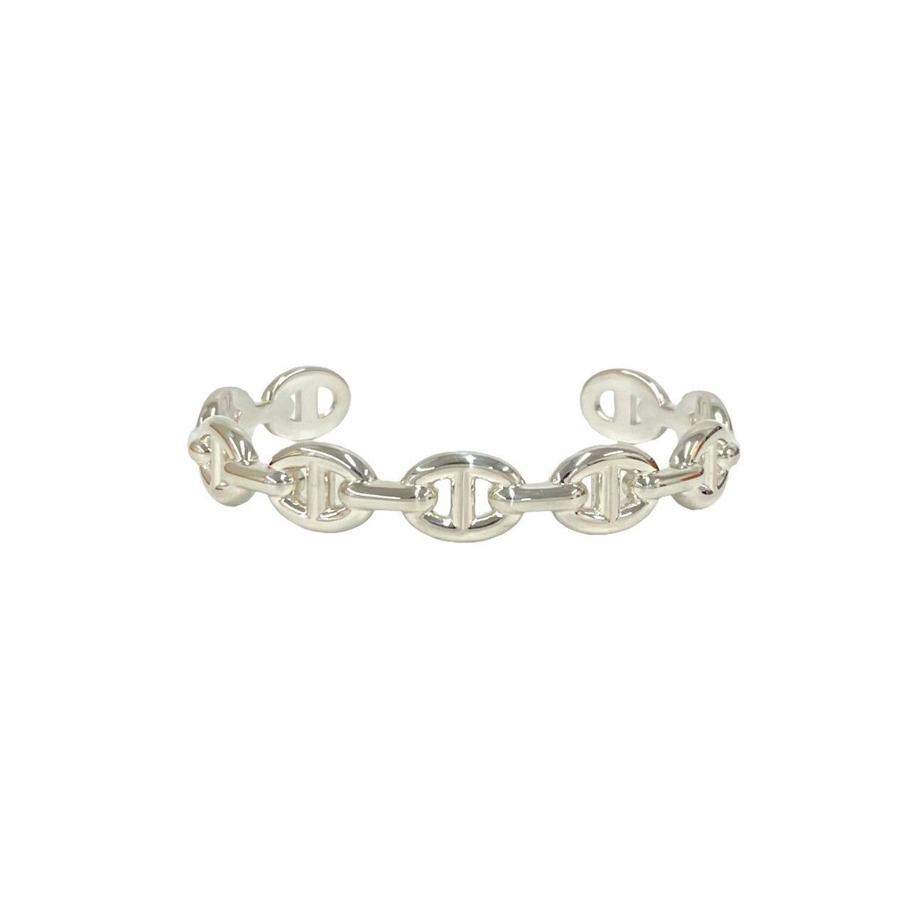 Hermes Hermes Hermes Chaine d’Ancre Enchainee Silver Bracelet Precious Metal Bangle DUTY FREE for USA Size ONE SIZE - 2 Thumbnail