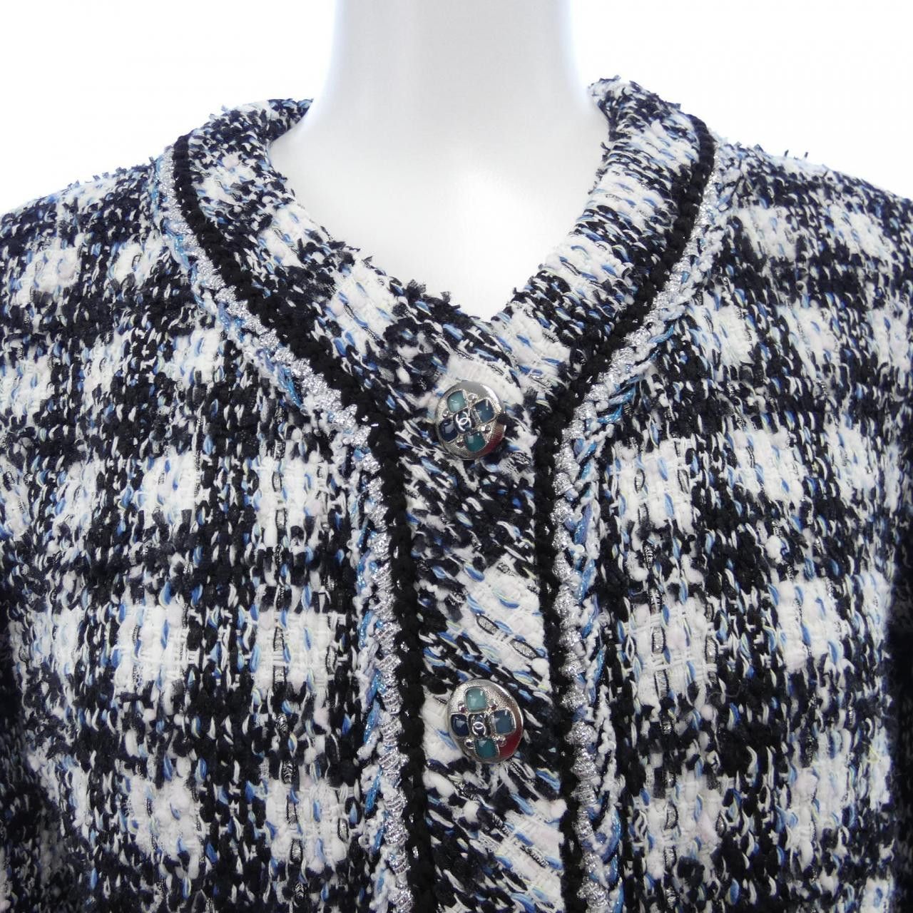 Chanel Chanel Chanel Collarless Jacket Textile Outerwear P74461V66061 DUTY FREE for USA Size ONE SIZE - 6 Thumbnail