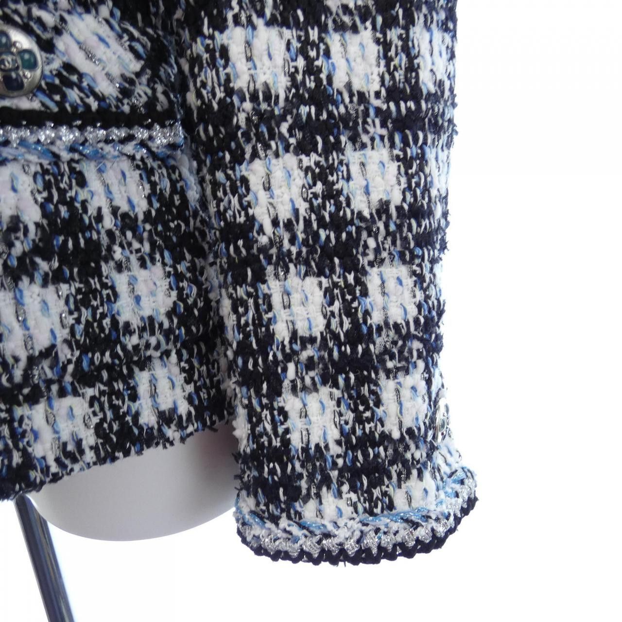 Chanel Chanel Chanel Collarless Jacket Textile Outerwear P74461V66061 DUTY FREE for USA Size ONE SIZE - 7 Thumbnail