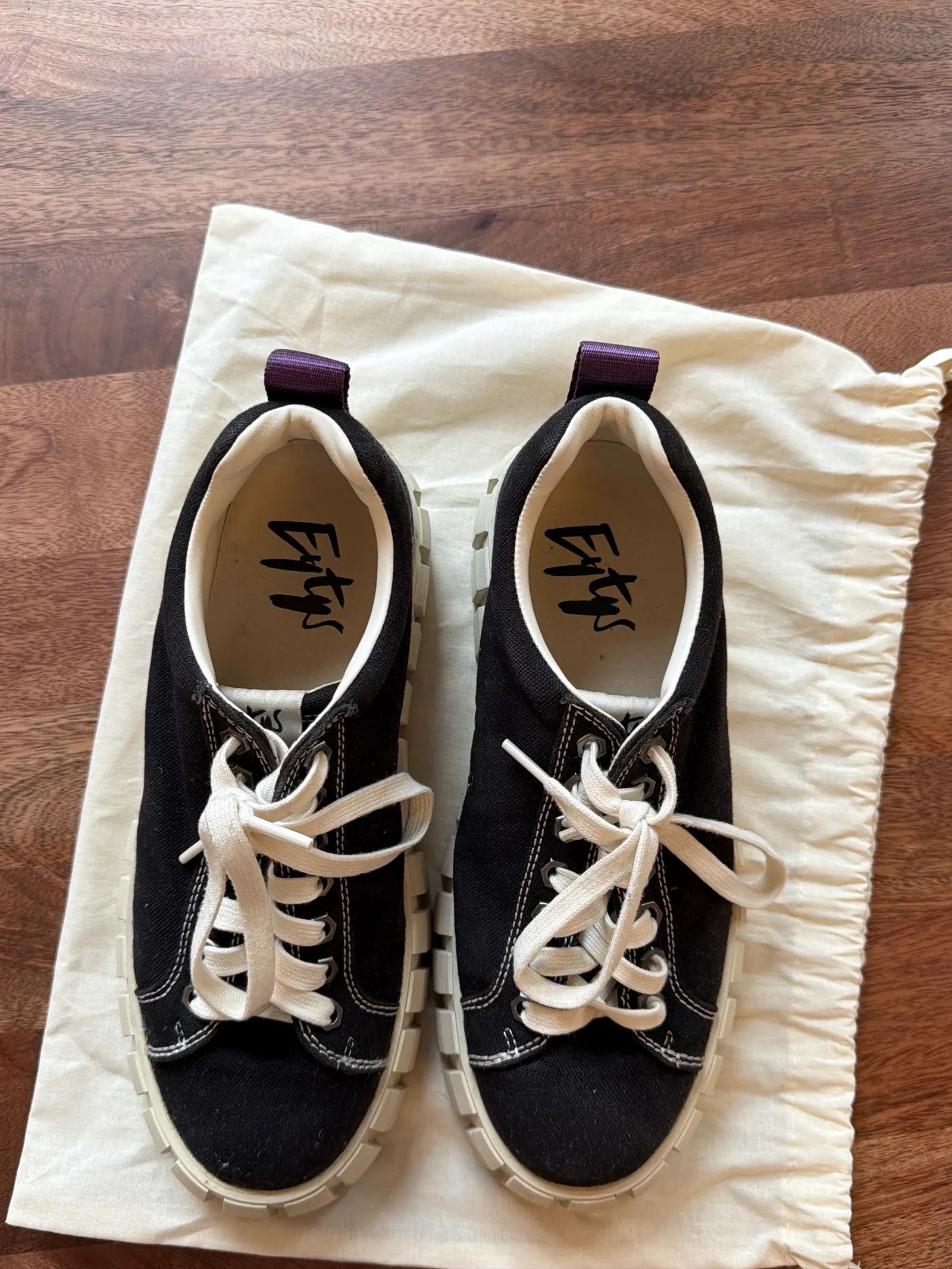 Eytys Eytys Odessa Canvas Black Sneakers Size US 10 / IT 40 - 3 Thumbnail