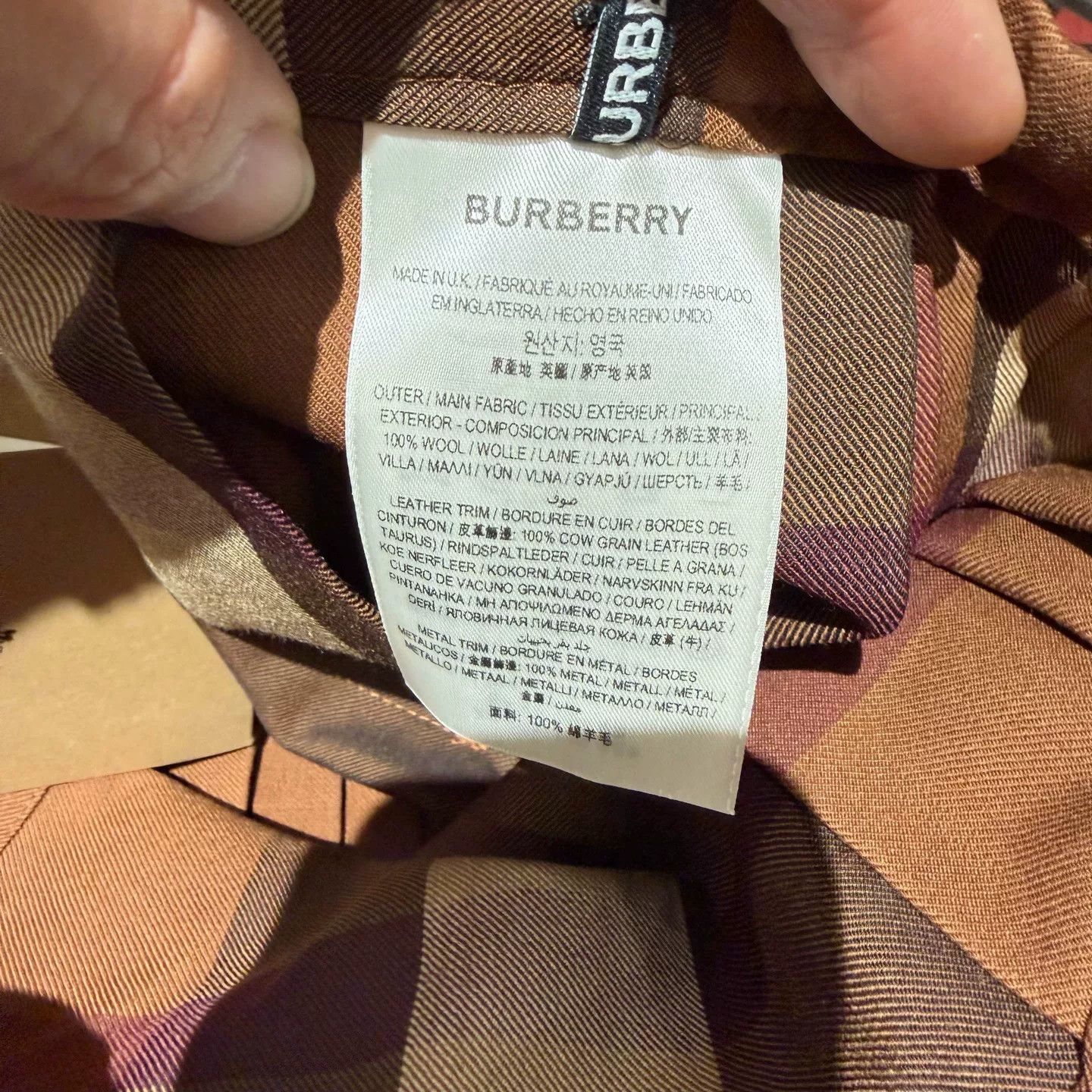 Burberry Burberry Wool Plaid Brown Skirt 40 Women Size 40" / US 18 - 5 Thumbnail