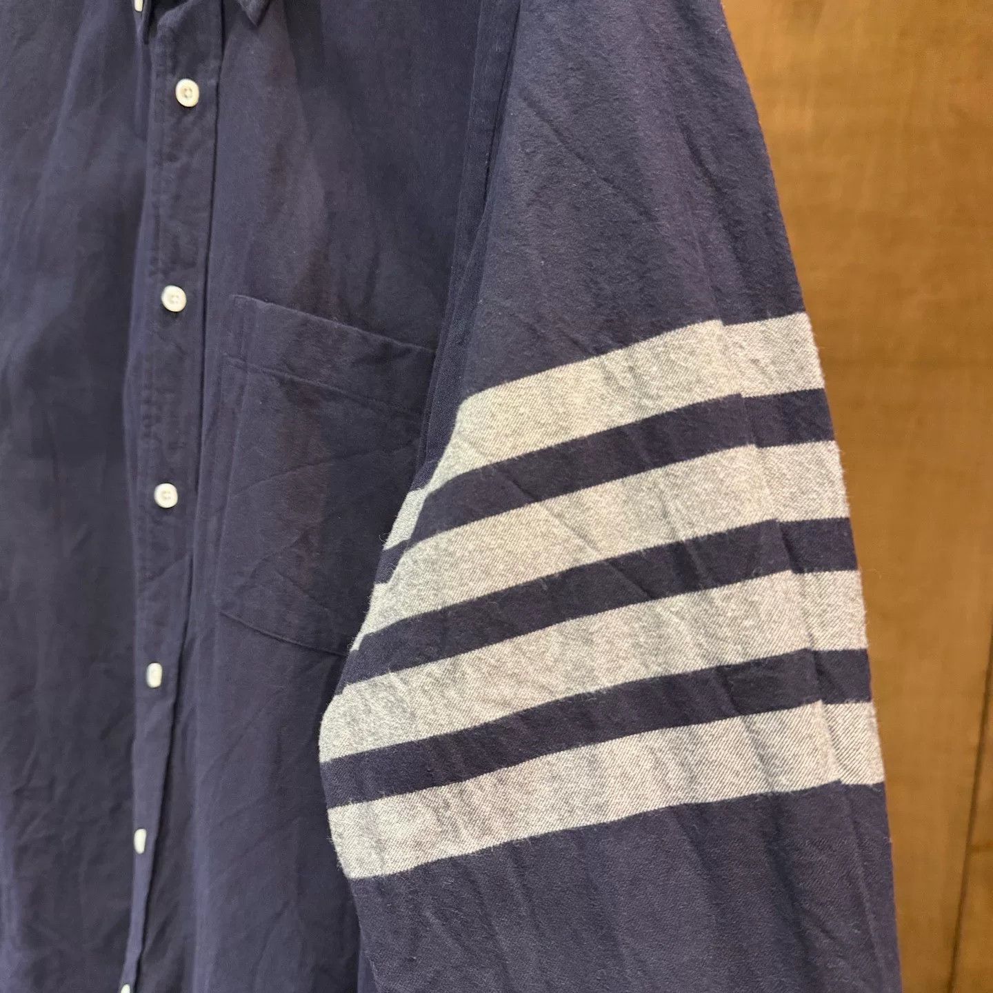 Thom Browne Thom Browne Striped Brown Shirt L Men Size US L / EU 52-54 / 3 - 4 Thumbnail