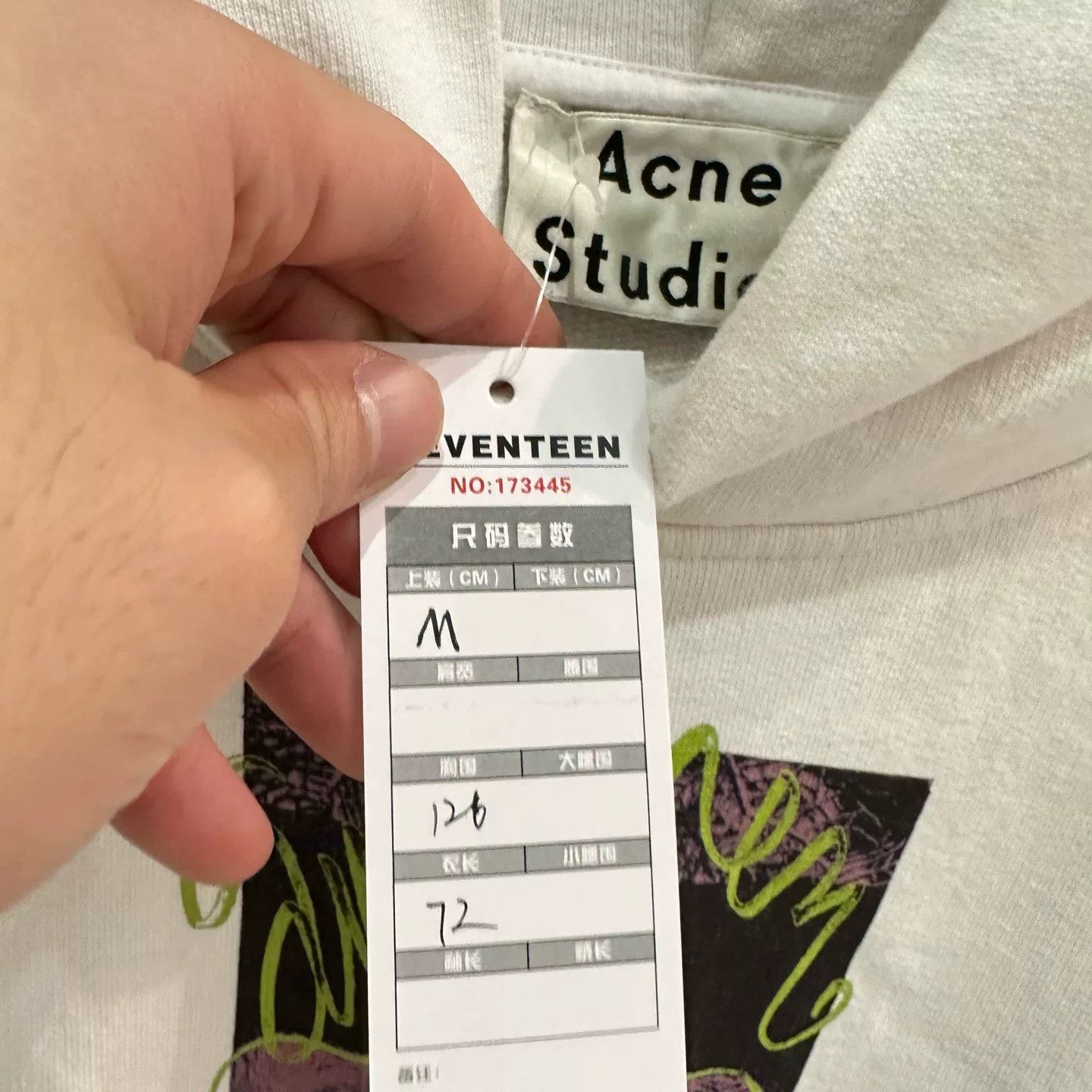 Acne Studios Acne Studios Graphic White Hoodie M Men Size US M / EU 48-50 / 2 - 6 Thumbnail