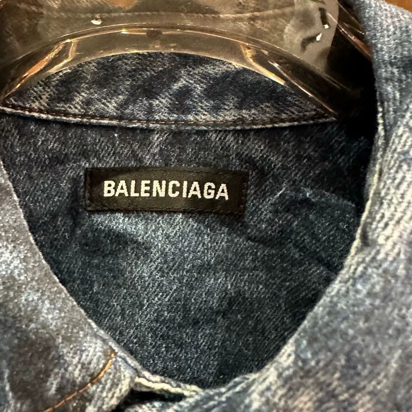 Balenciaga Balenciaga Denim Green Shirt XS Men Size US XS / EU 42 / 0 - 5 Thumbnail